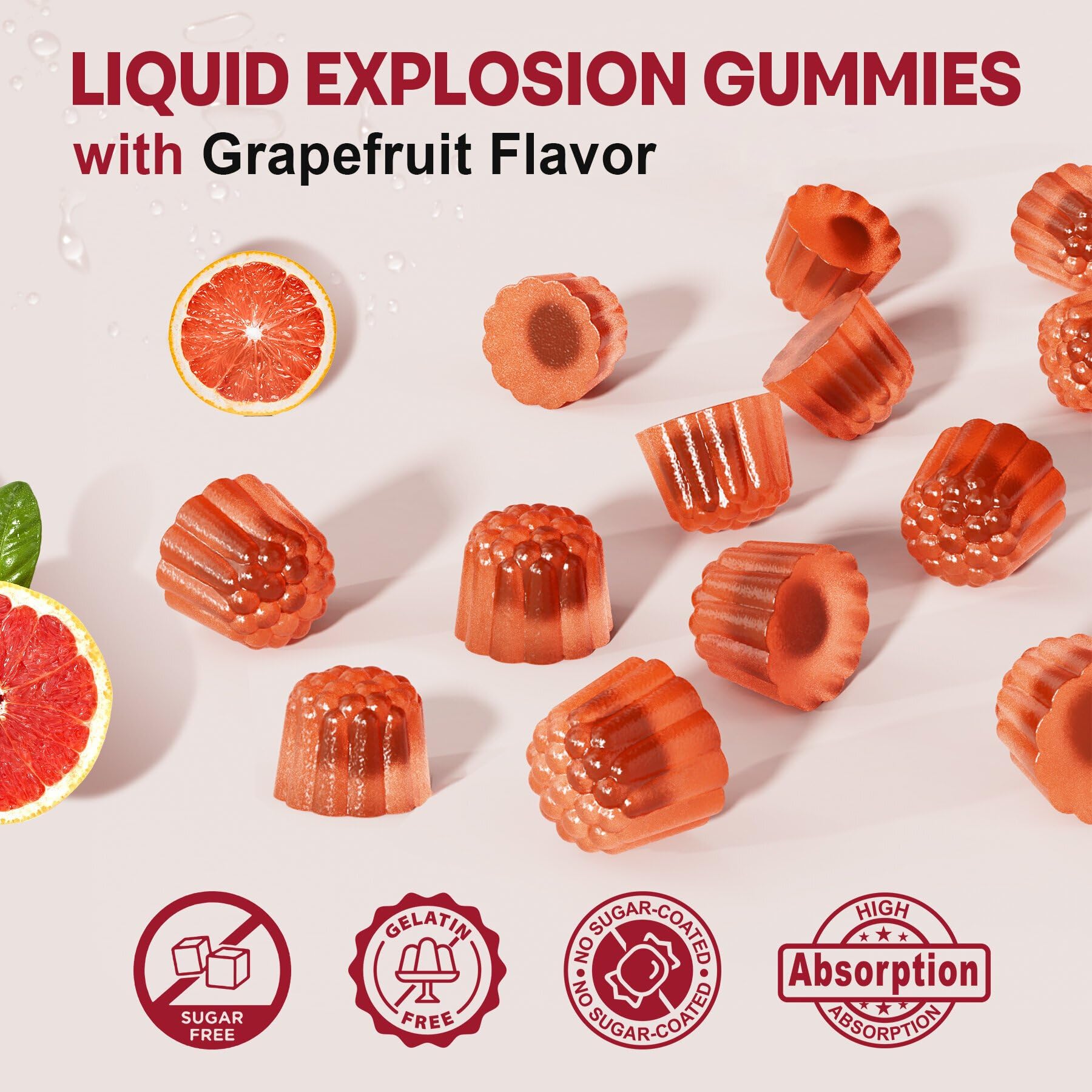 Maca Root Filled Gummies 2000mg for Women Men | Sugar Free | Organic Black, Red, Yellow Maca Root Supplement Gummy Chews with Ashwagandha Ginseng & Zinc | Vegan, Non-GMO, Grapefruit Flavor, 60 Count - Medaid International