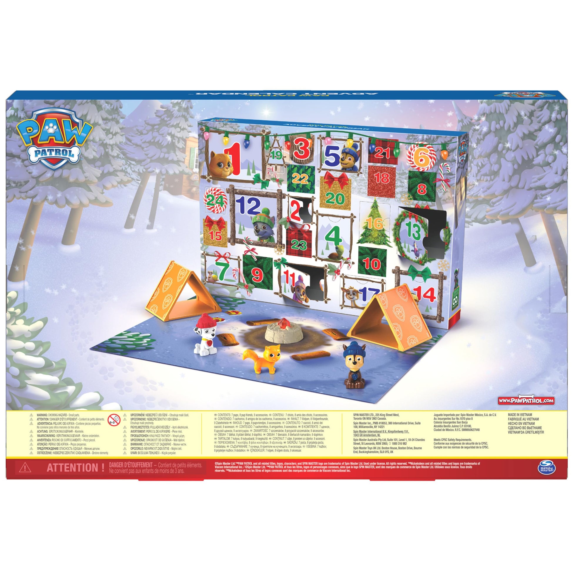 PAW Patrol: 2023 Advent Calendar with 24 Surprise Toys - Figures, Accessories and Kids Toys for Ages 3 and up - Medaid International