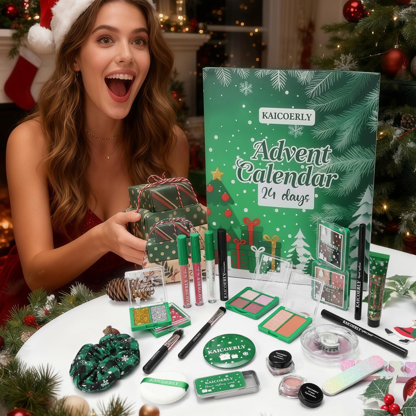 Makeup Advent Calendar 2025 for Women Teen Girls,24 Days Christmas Makeup Set with Surprises Individually Boxed ，2025 Xmas Countdown Calendar Makeup Kits for Christmas Party Festival - Medaid International
