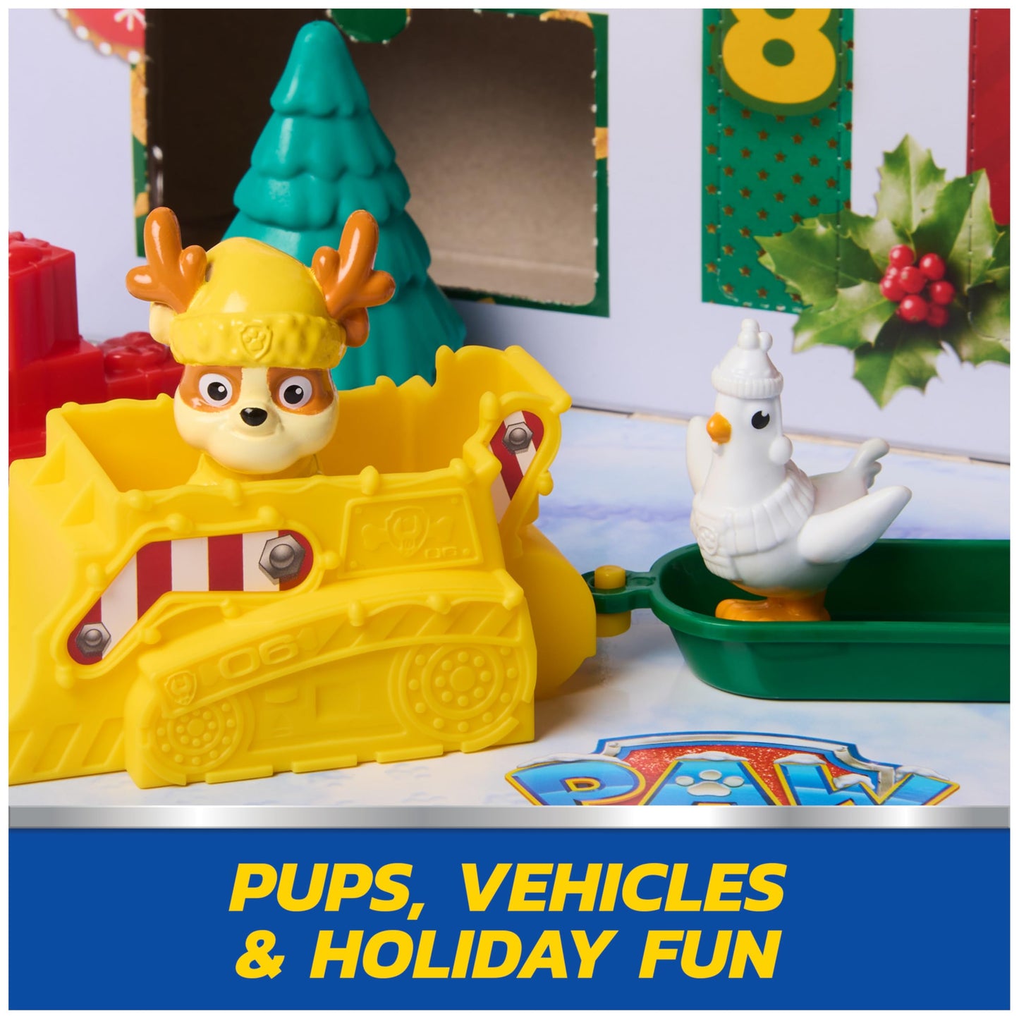 PAW Patrol Holiday Rescue 2025 Advent Calendar, 24 Surprise Toys - Figures, Miniature Vehicles & Accessories, Kids Toys for Boys & Girls Ages 3 and Up - Medaid International