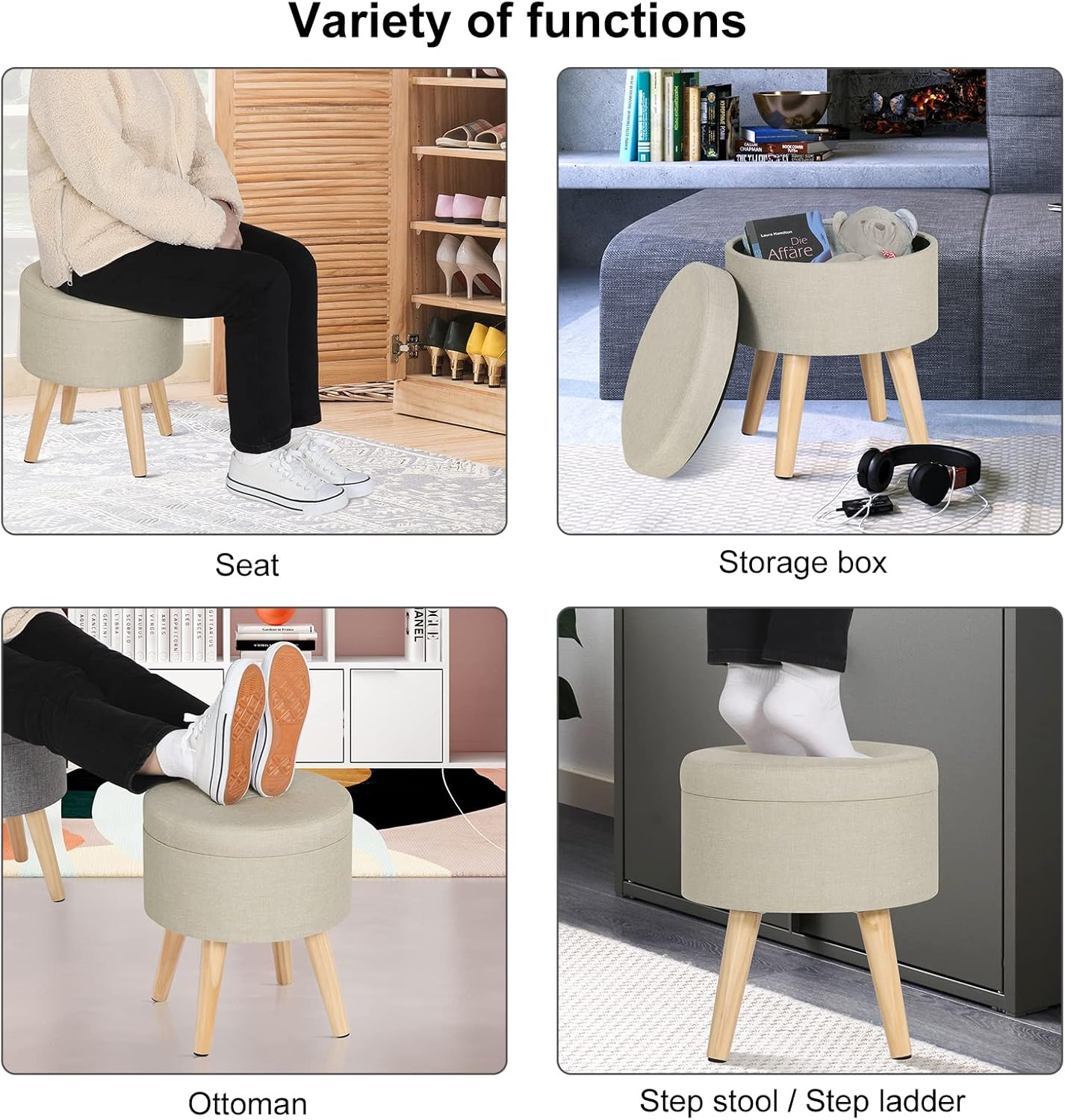 WOLTU Storage Ottoman Chair Stool (SH08CM_1)