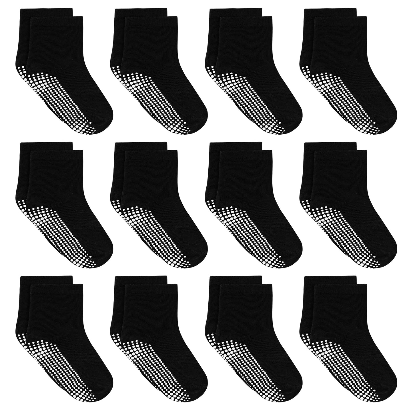 Tphon Toddler Socks, Baby Non Slip Socks for Boys Girls 12 Pairs Kids Infants Children Sock 1-3 Years - Medaid International