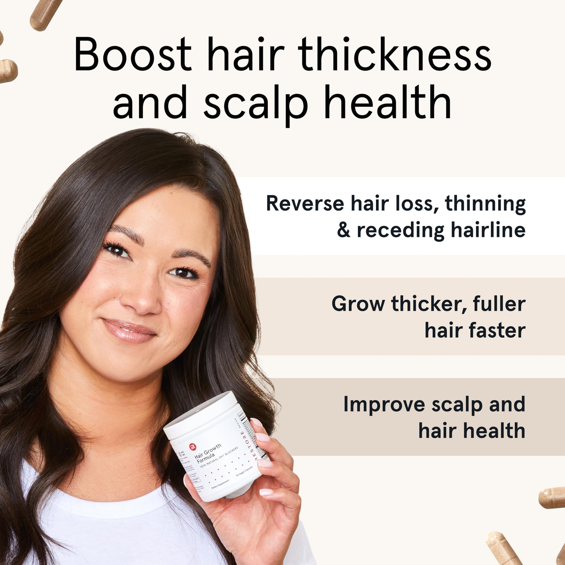 Fuller, Healthier Hair Kit: Hair Growth Supplement & Essential Hair Device - Medaid International