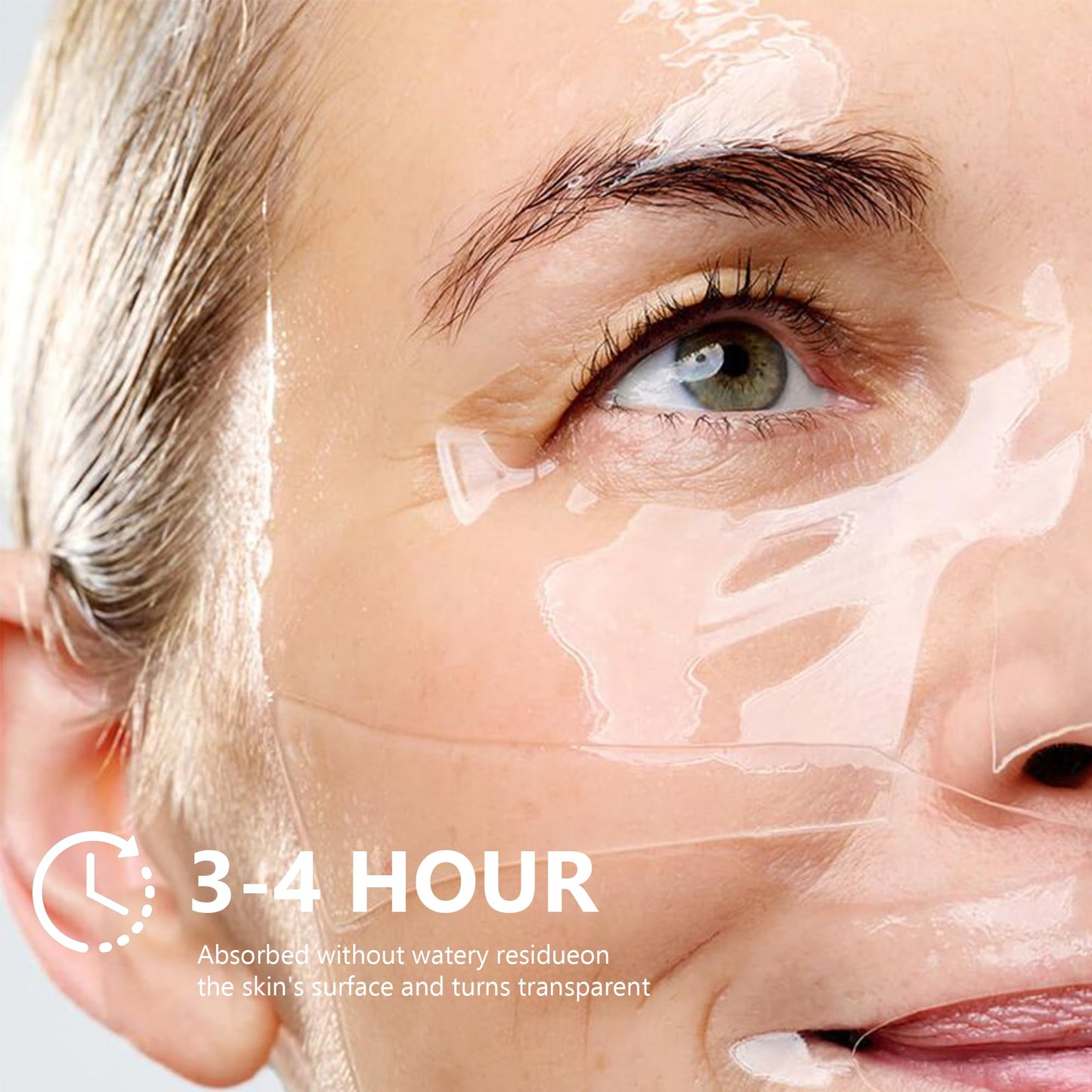 Puerfe 4 Pack Bio-Collagen Face Mask, Deep Hydrating Overnight Hydrogel Mask, Women's Skincare Facial Treatments & Masks, Pore Minimizing, Elasticity Improvement - Medaid International