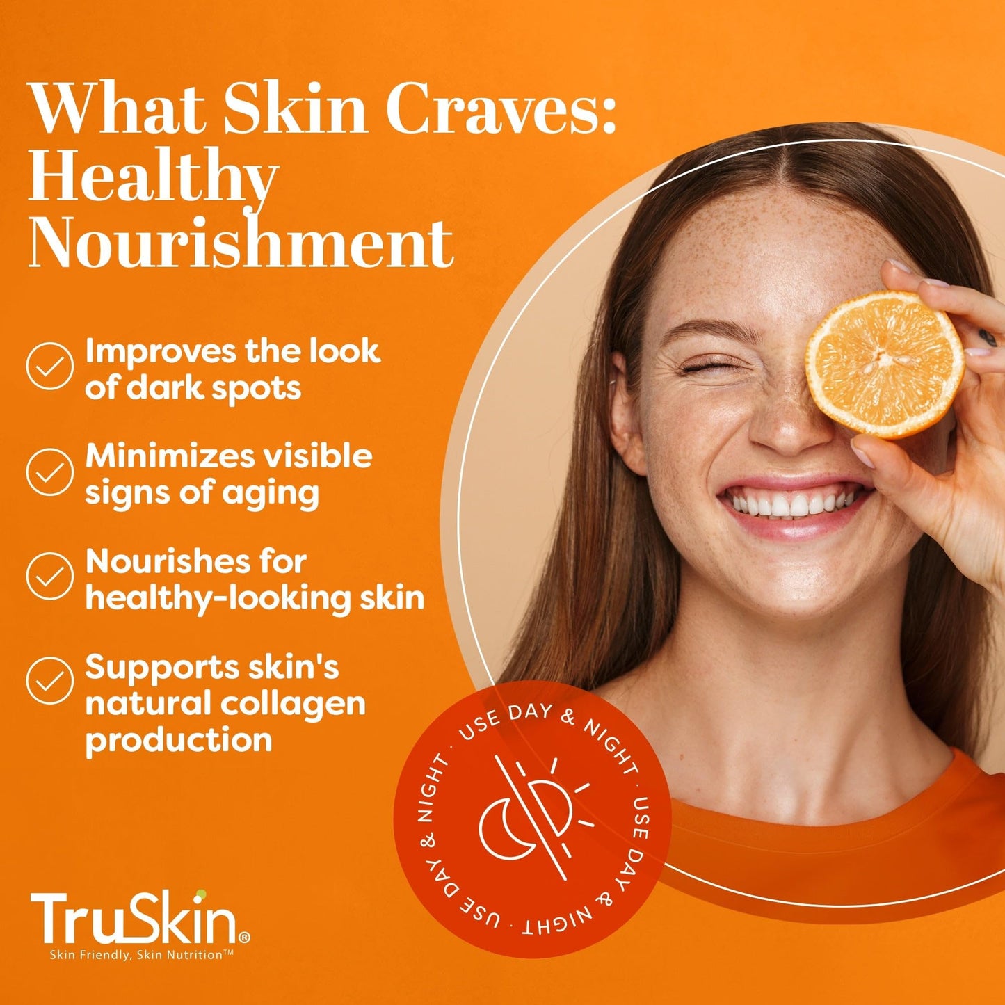 TruSkin Vitamin C Serum For Face – Anti Aging Face Serum with Vitamin C, Hyaluronic Acid, Vitamin E – Brightening Formula – Improve Appearance of Dark Spots, Tone, Fine Lines & Wrinkles, 1 Fl Oz - Medaid International