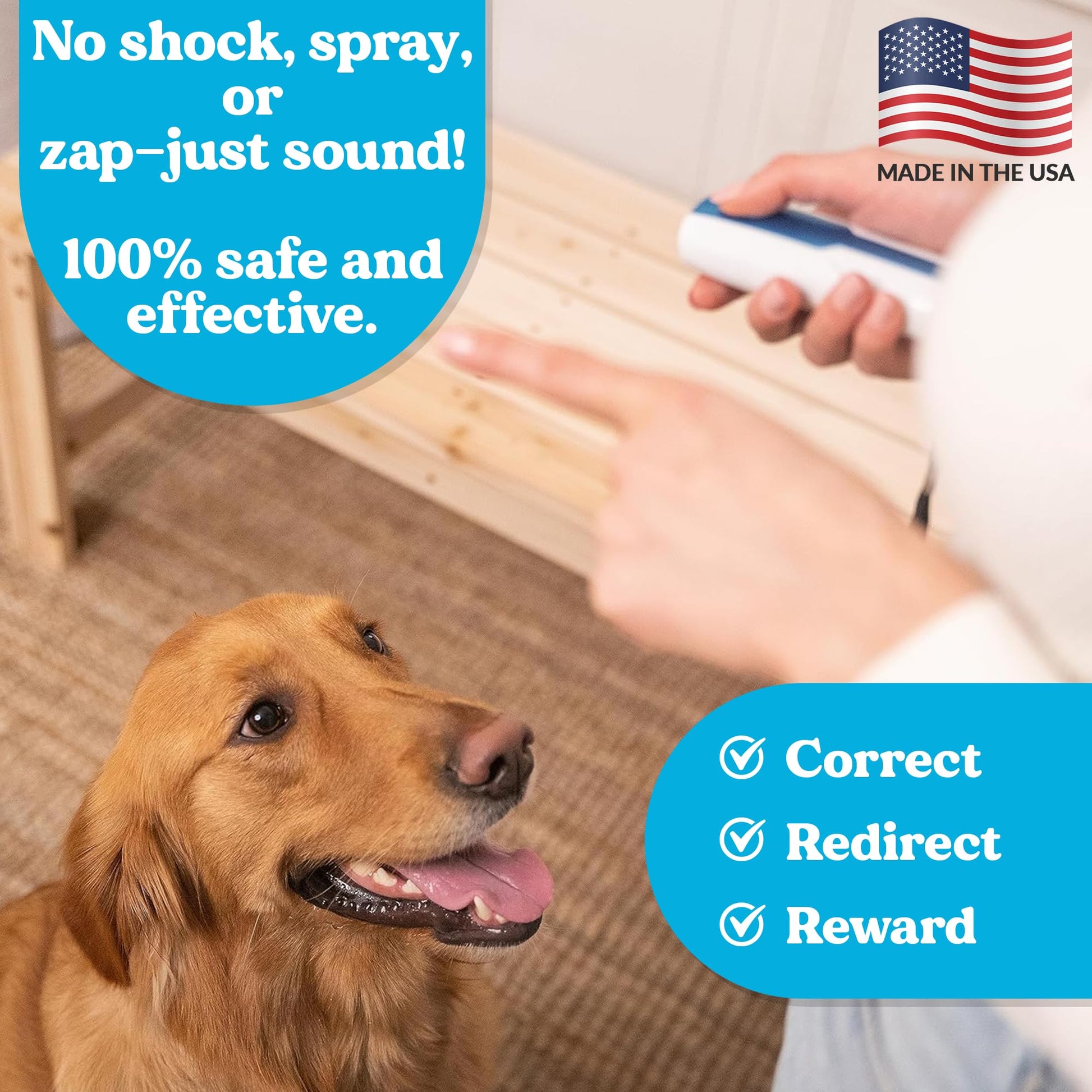 Doggie Don't Dog Behavior Correction Device - Anti Barking Device for Dogs, No Shocking - Sound only, Rechargeable Electronic Dog Clicker for Training and Stop Barking Device, Batteries Included - Medaid International