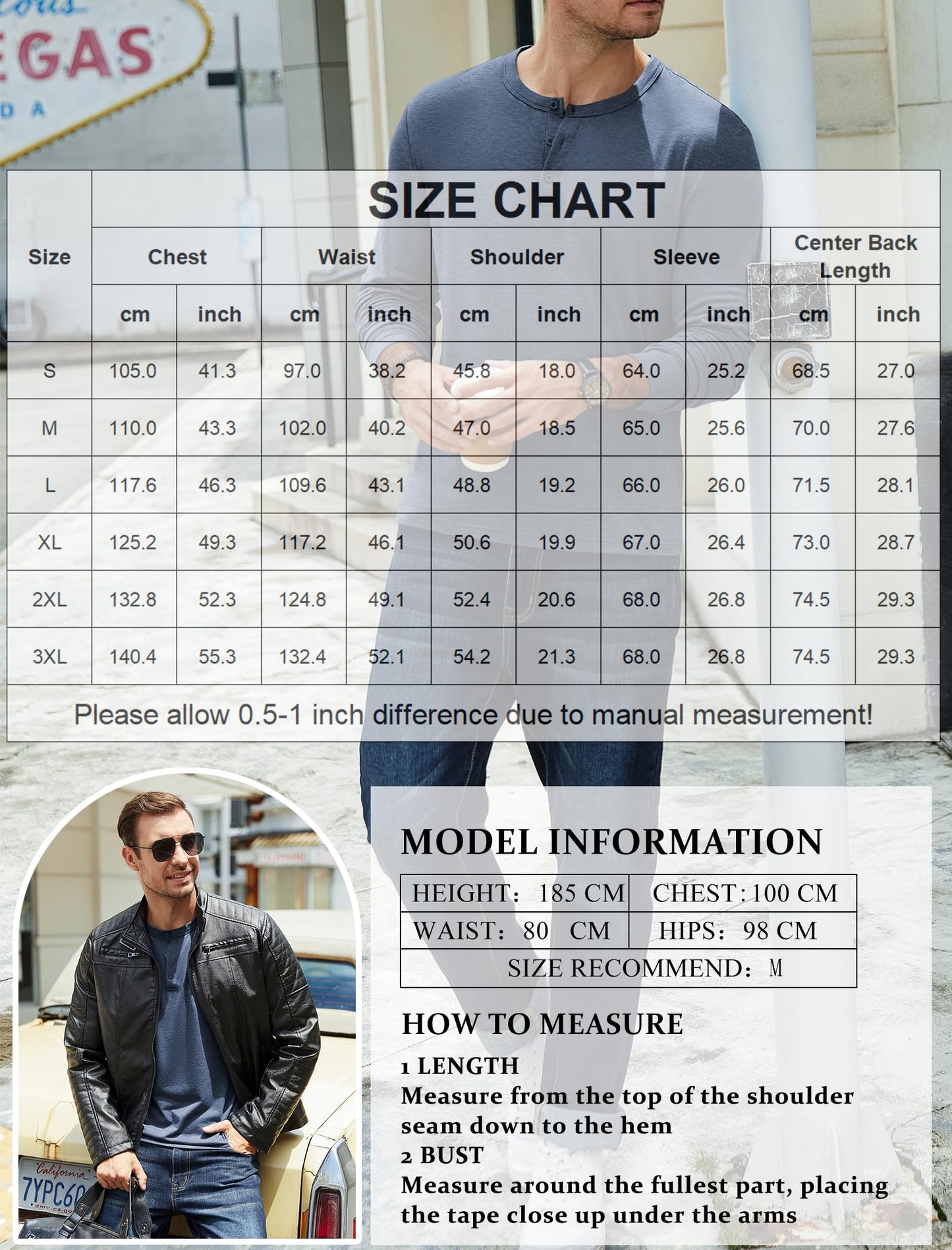 COOFANDY Men's Henley T-Shirt Long Sleeve Casual Slim Fit Stretch Tees Soft Henley Shirts Lightweight Fall Henley Pullover Tshirt Navy Blue - Medaid International