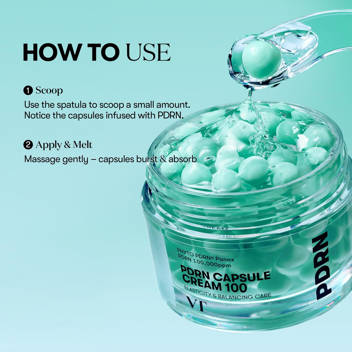 VT COSMETICS PDRN Capsule Cream 100, Hydrating Face Moisturizer with 100,000ppm PDRN, Hyaluronic Acid, 9 Peptides, Firming & Plumping Nourishing Cream, Korean Skin Care (1.69 fl. oz.) - Medaid International