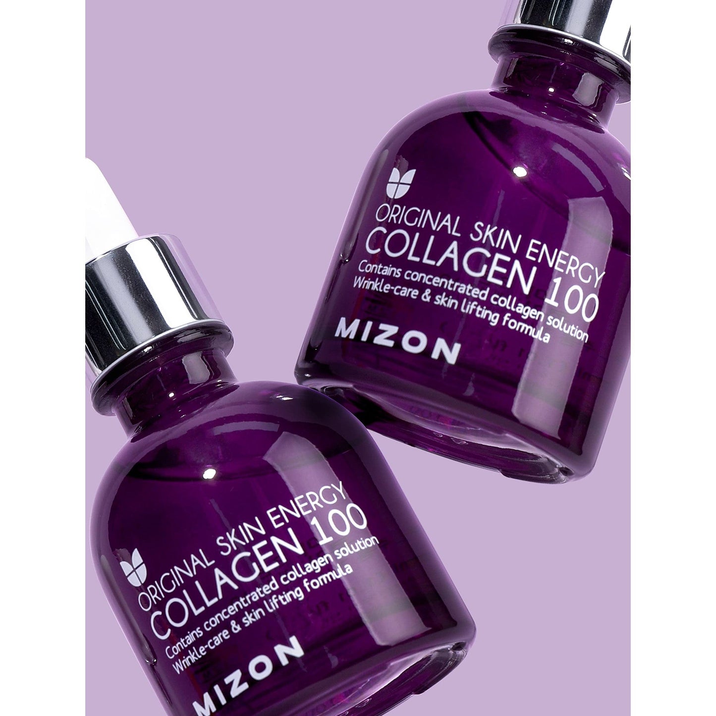 MIZON Collagen 100 Korean Ampoule with Concentrated Marine Collagen Elasticity Booster Serum Peptides Deep Hydration (1.01 fl. oz) - Medaid International
