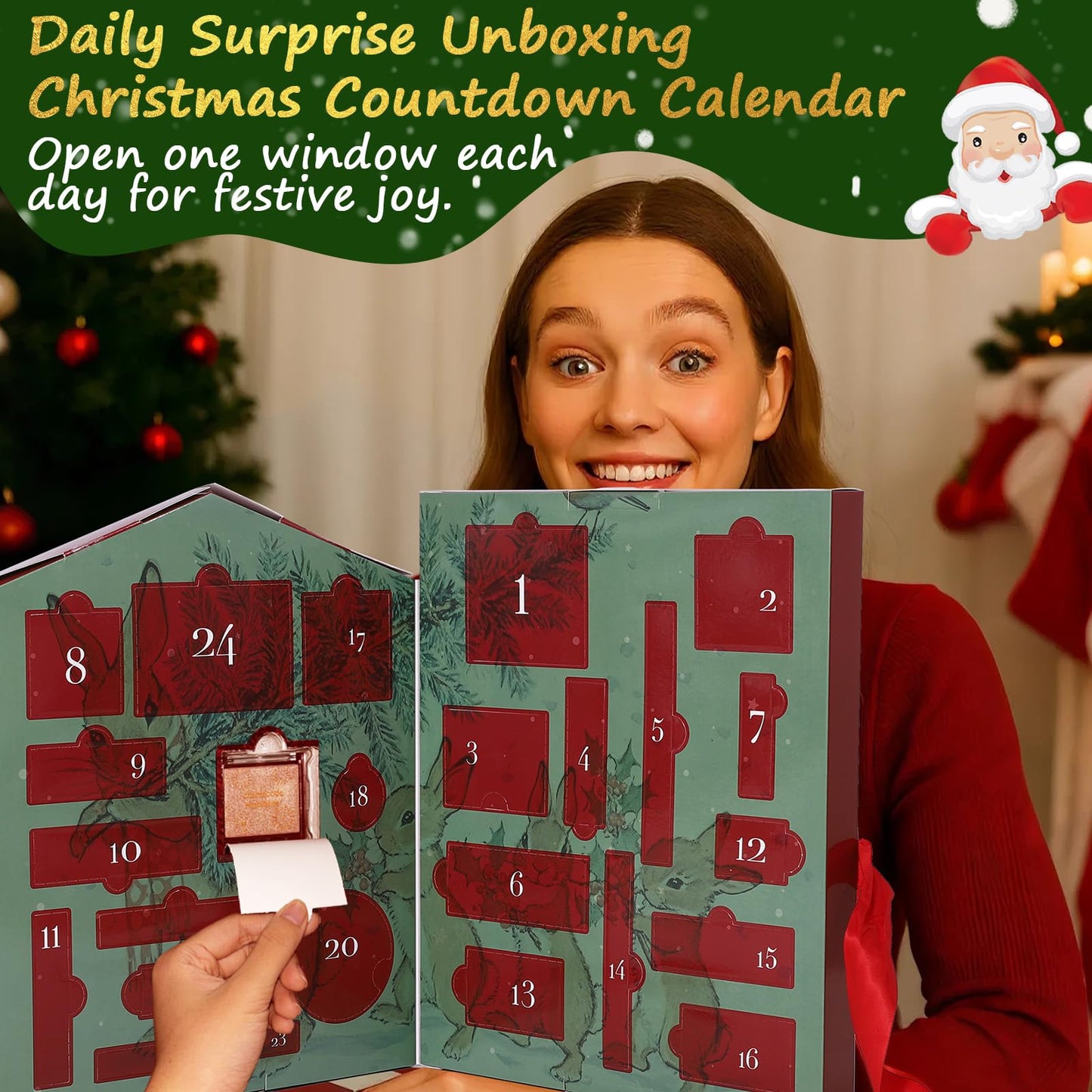 CHARMCODE Makeup Advent Calendar 2025, 24 Days Christmas Countdown Calendar Gift Set for Adult Women Teen Girls, Xmas Holiday Beauty & Cosmetic Surprise Make up Kit for Women Full Kit - Medaid International