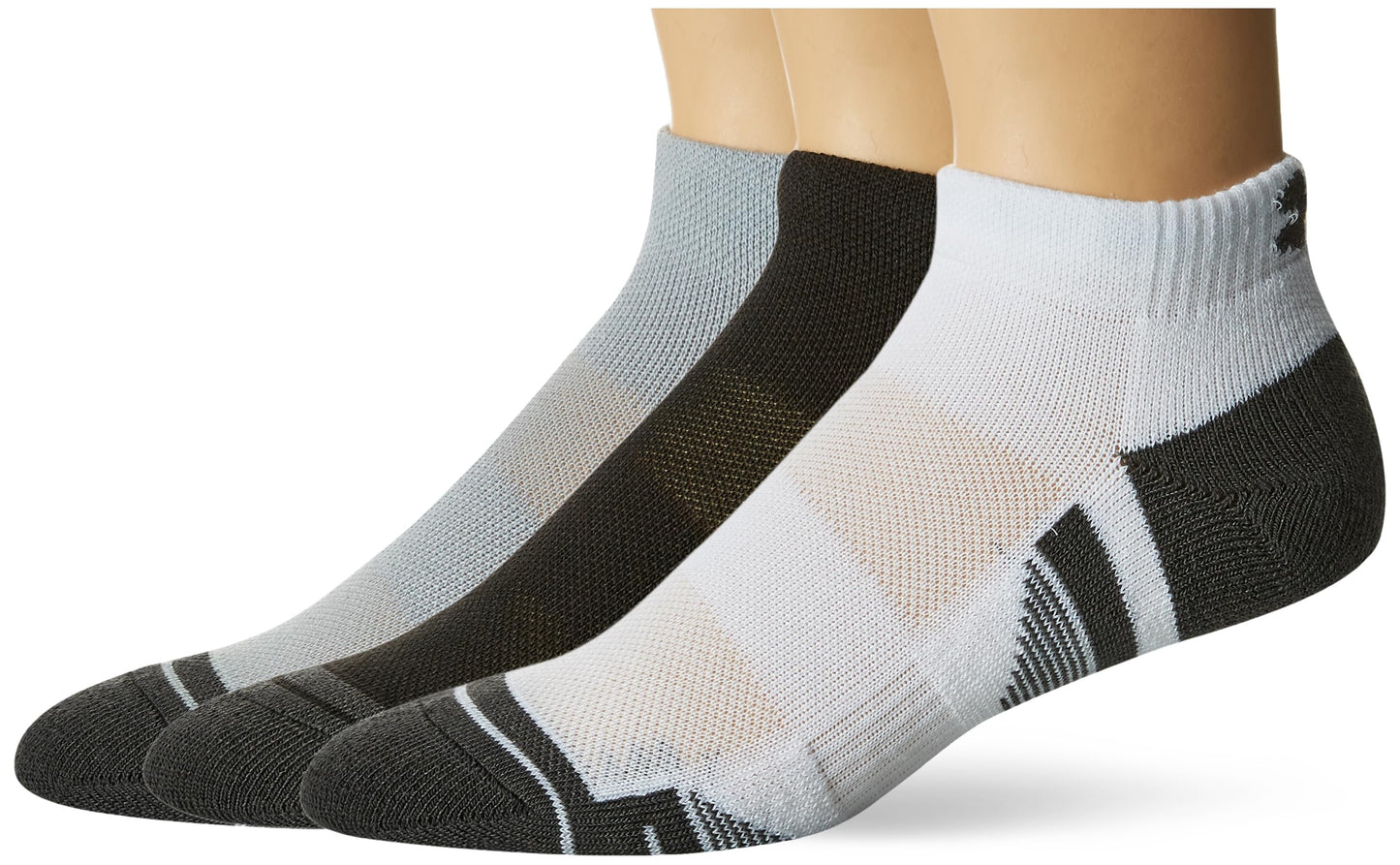 Under Armour 1379504-11-MD Unisex UA Performance Tech 3-Pack Low Cut Socks Mod Gray MD - Medaid International