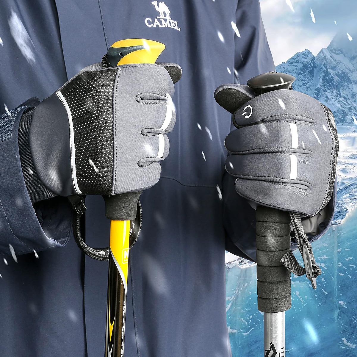 KASTWAVE Winter Gloves - Waterproof, Thermal, Touchscreen Friendly for Outdoor Sports, Running, Biking, and Driving - Unisex Design for Men and Women