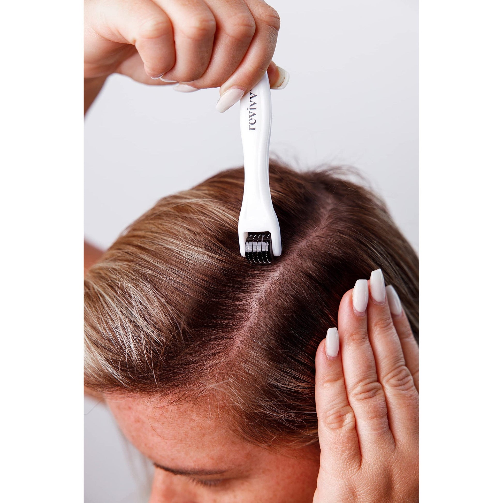 REVIVV Roller for Hair Rejuvenation – 0.25mm Roller for Scalp, Hair, Beard, Skin – 45 Day Supply - Medaid International