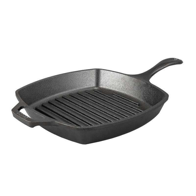 Grill Pan Square Cast Iron 26cm,  Black - Medaid International