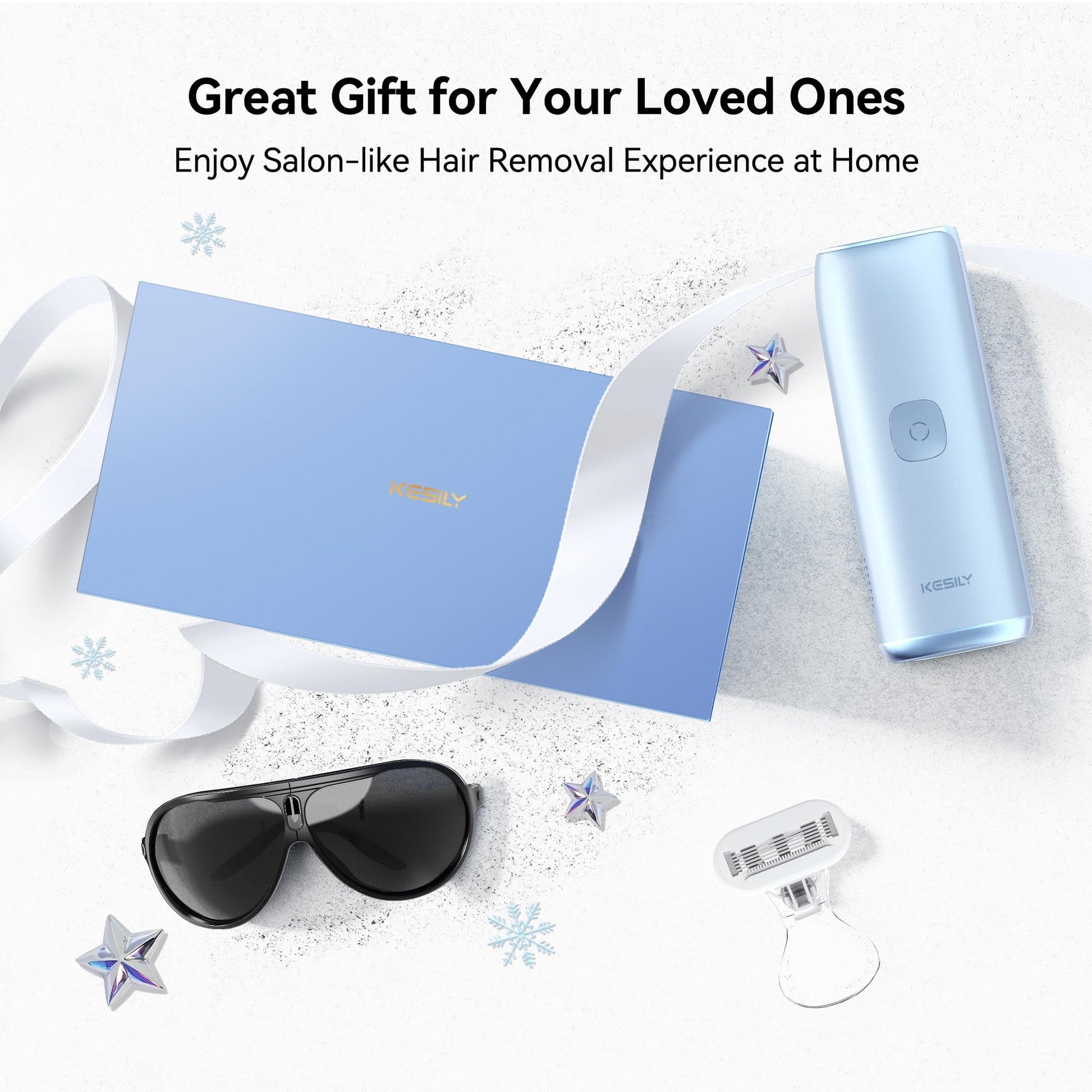 Laser Hair Removal for Women, IPL Laser Hair Removal Device, Painless Hair Remover at Home with Sapphire Ice-Cooling, Long-Lasting Hair Reduction in 3 Weeks for Face Body Bikini, Gifts for Women Her - Medaid International