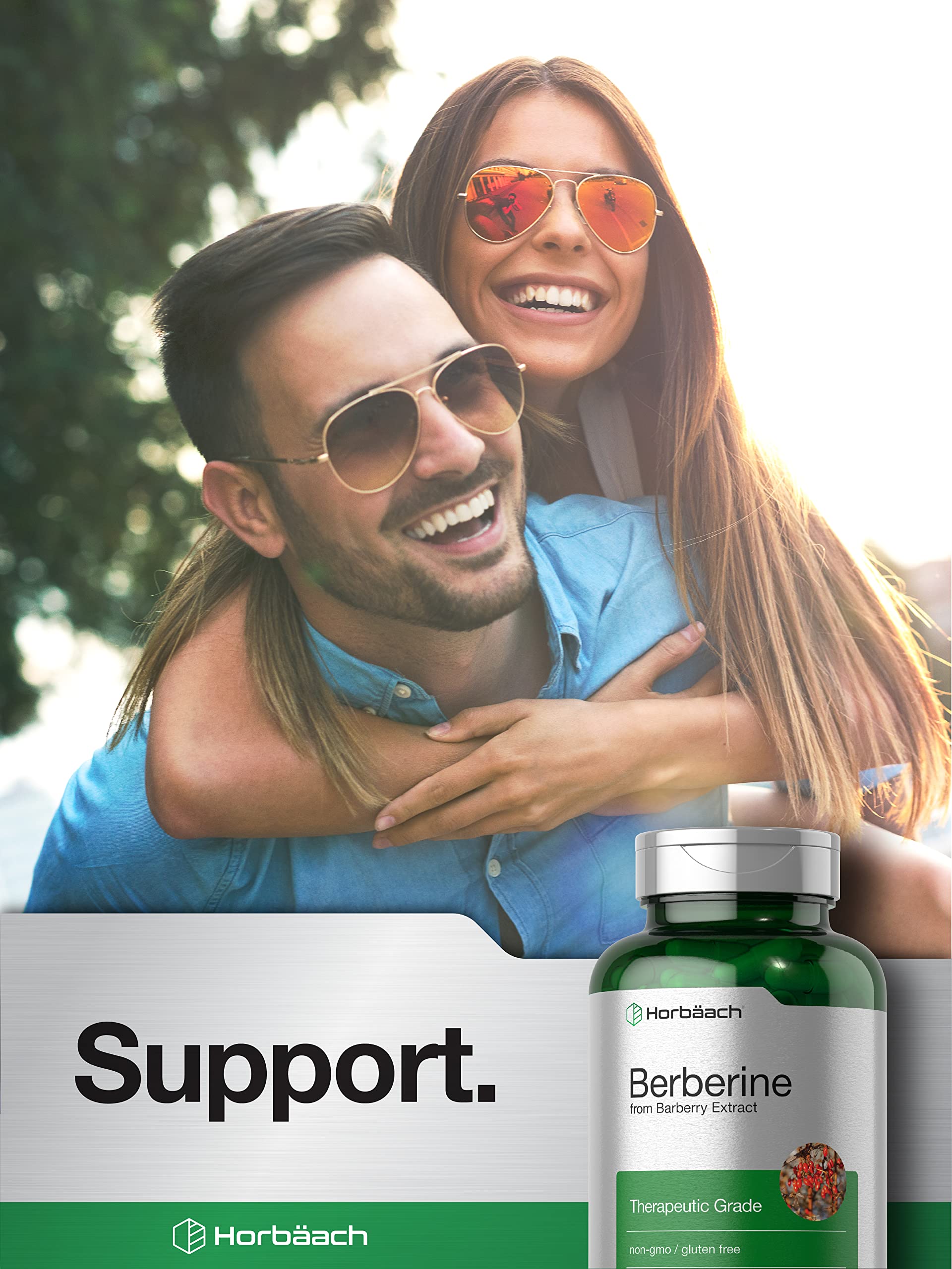 Horbaach Berberine HCL Supplement | 500mg | 120 Capsules | from Barberry Extract | Therapeutic Grade | Vegetarian, Non-GMO, Gluten Free - Medaid International