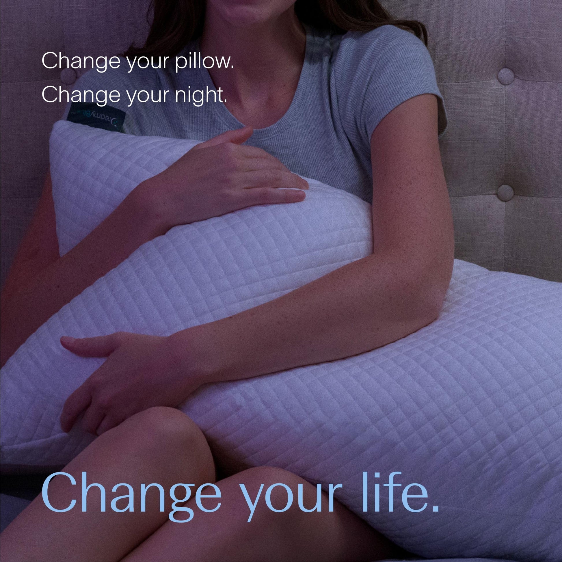 DreamyBlue Signature Pillow w/Adjustable Loft • Shredded Memory Foam Fill • Neutral Alignment for Side, Back, and Stomach Sleepers • Washable Bamboo Rayon Cover • CertiPUR-US Certified Foam (Queen) - Medaid International