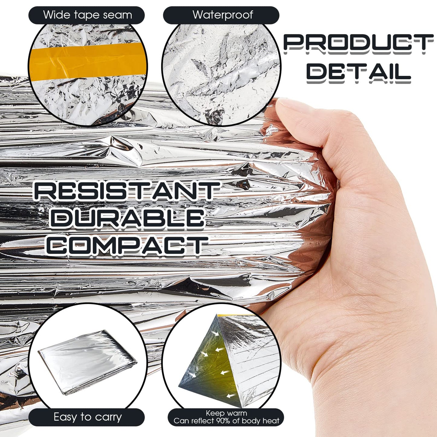 Woanger 4/10/20 Pcs Emergency Tent for Homeless Survival Tents Bulk 2 Person Tube Camping Tents 8 ft x 3 ft Shelter Survival Tent Portable Shelter for Hiking Backpacking Camping Outdoor(Silver,10 Pcs)