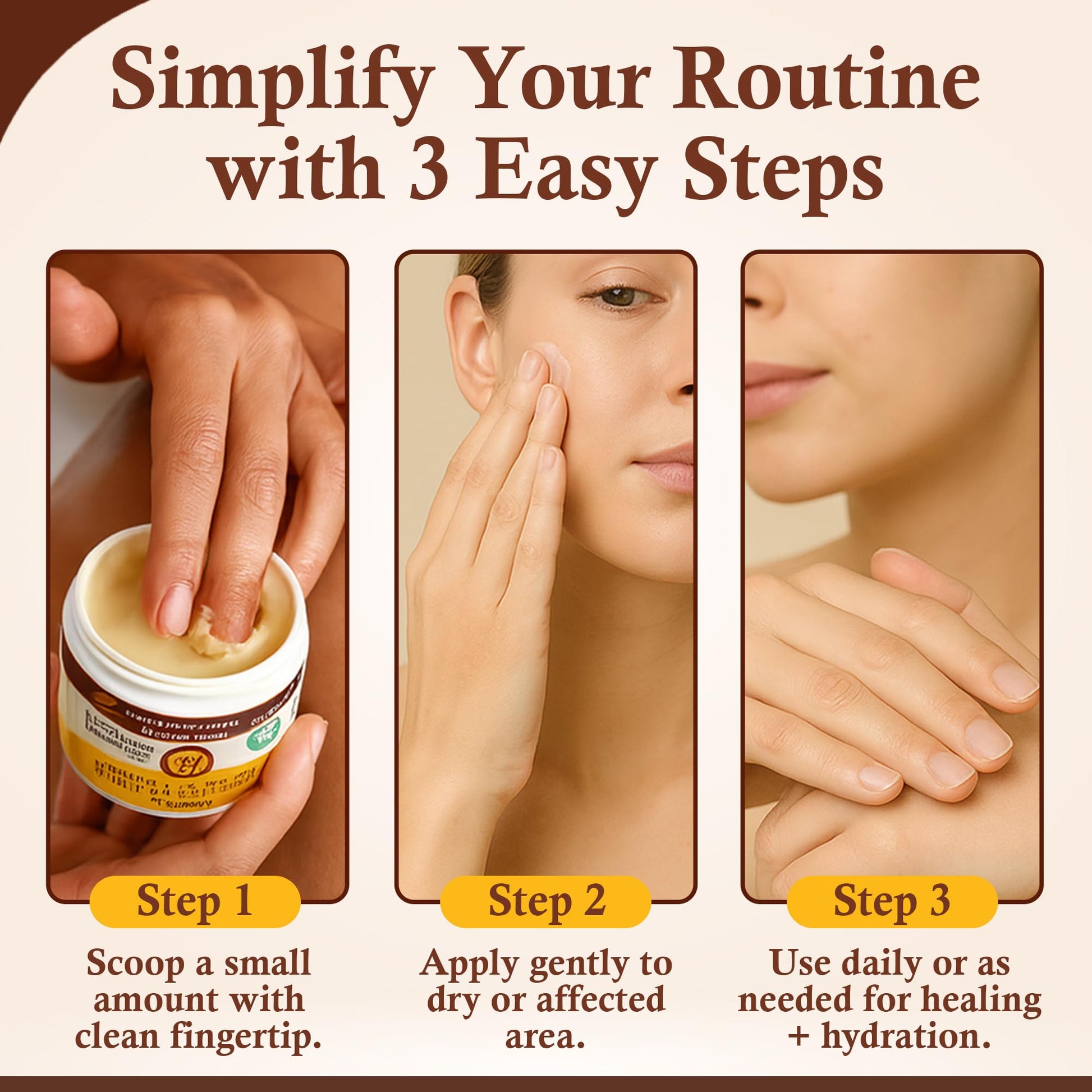 Sweet Bee Magic All In One Healing Organic Balm - Natural Skin Healing Cream, Beeswax Balm for Dry Skin, Face & Body Moisturizer - Certified Organic, All Natural Aid - 1 Jar (4oz) - Medaid International
