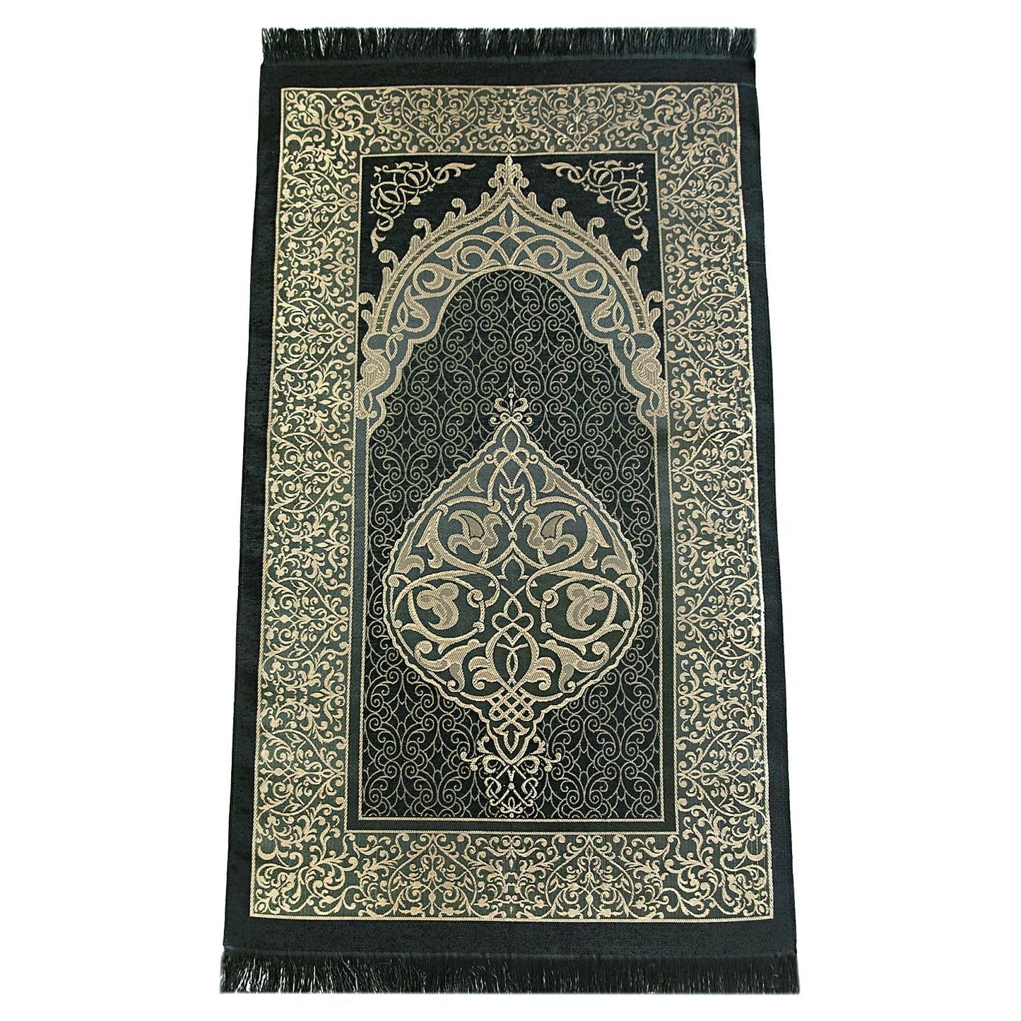 ihvan online, Muslim Prayer Rug Set, Arabic Quran, Prayer Beads, Mens Kufi Hat, Tasbeeh Counter, Islamic Scent, Dowry Gift Box for Men & Women, Janamaz, Salah Mat Gifts Set Wedding, Ramadan, Black - Medaid International