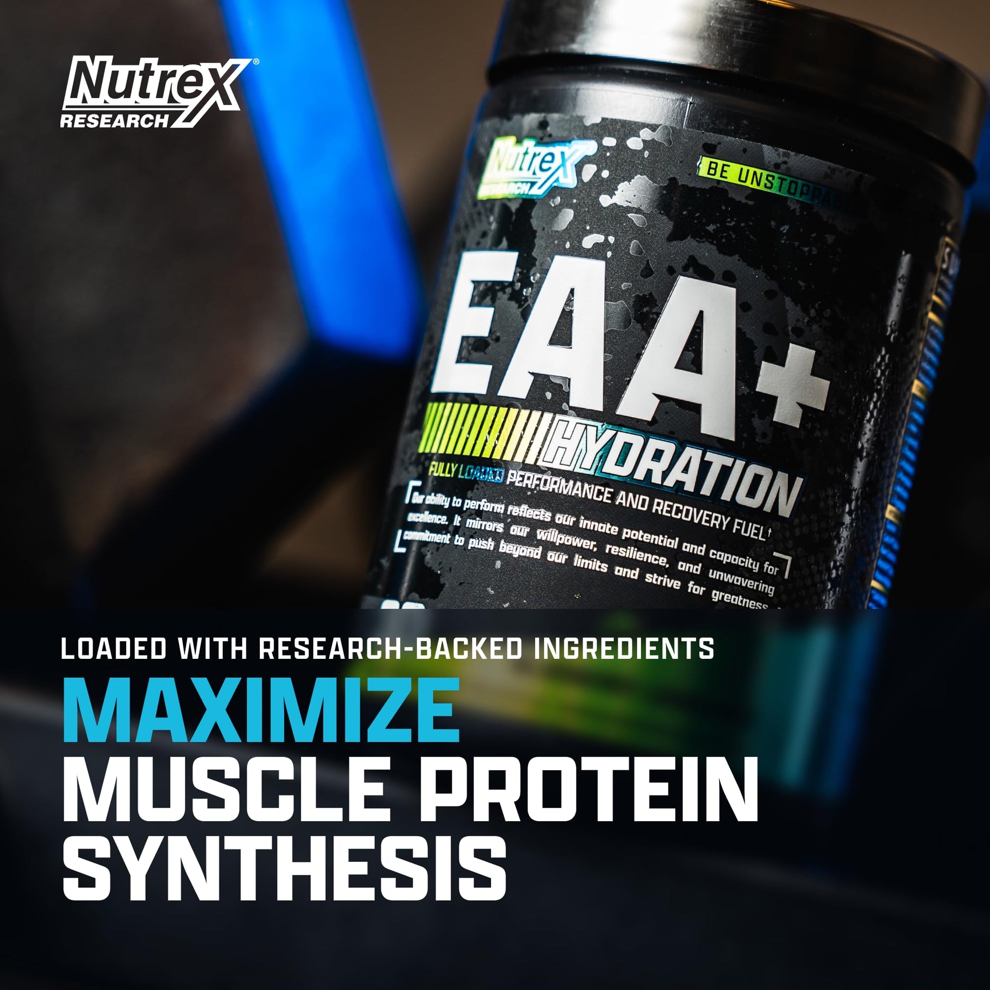Nutrex Research EAA Hydration | EAAs + BCAA Powder | Muscle Recovery, Strength, Muscle Building, Endurance | 8G Essential Amino Acids + Electrolytes | Blueberry Lemonade 30 Servings - Medaid International