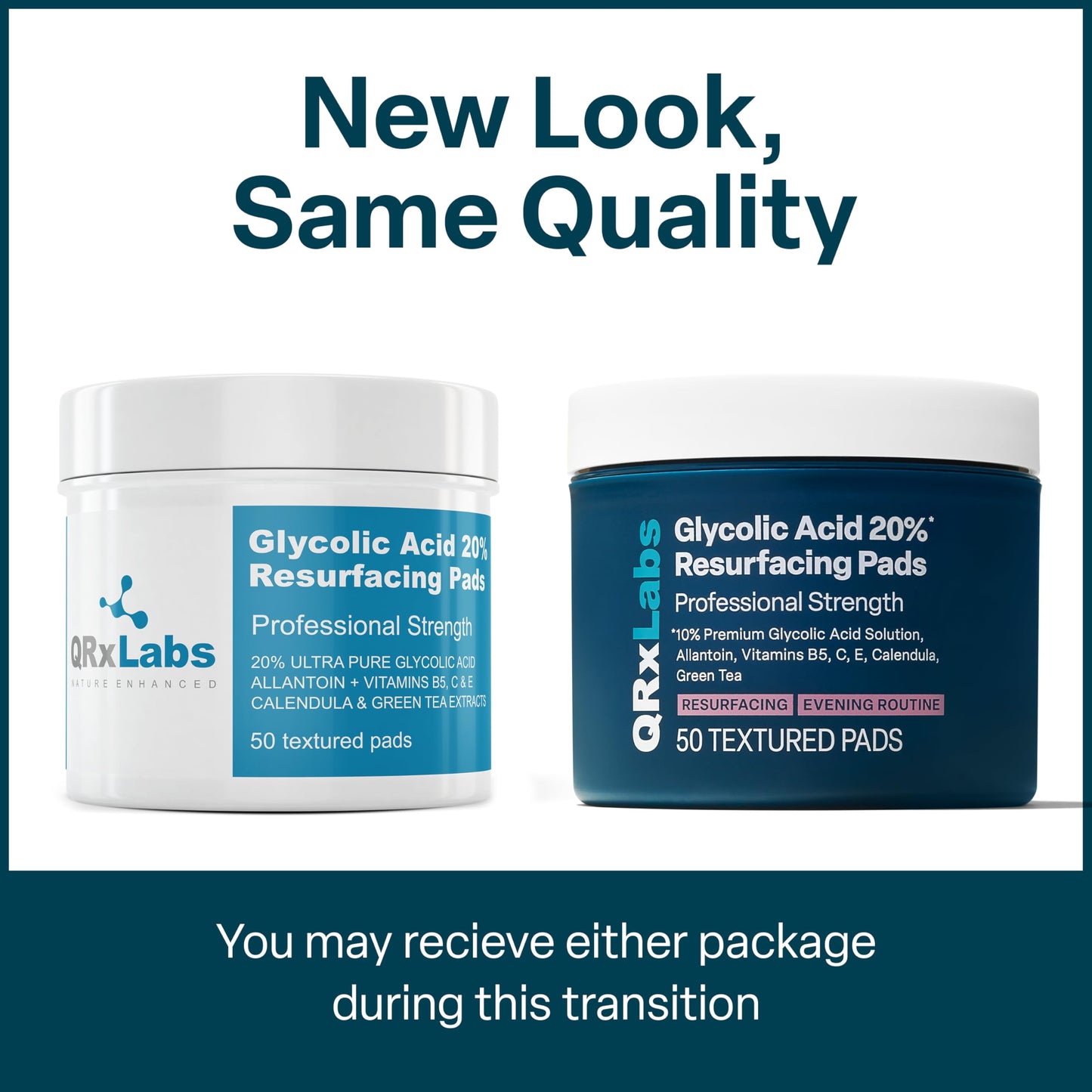 Glycolic Acid 20% Resurfacing Pads for Face & Body with Vitamins B5, C & E, Green Tea, Calendula, Allantoin - Exfoliates Surface Skin and Reduces Appearance of Fine Lines and Wrinkles - Peel Pads - Medaid International
