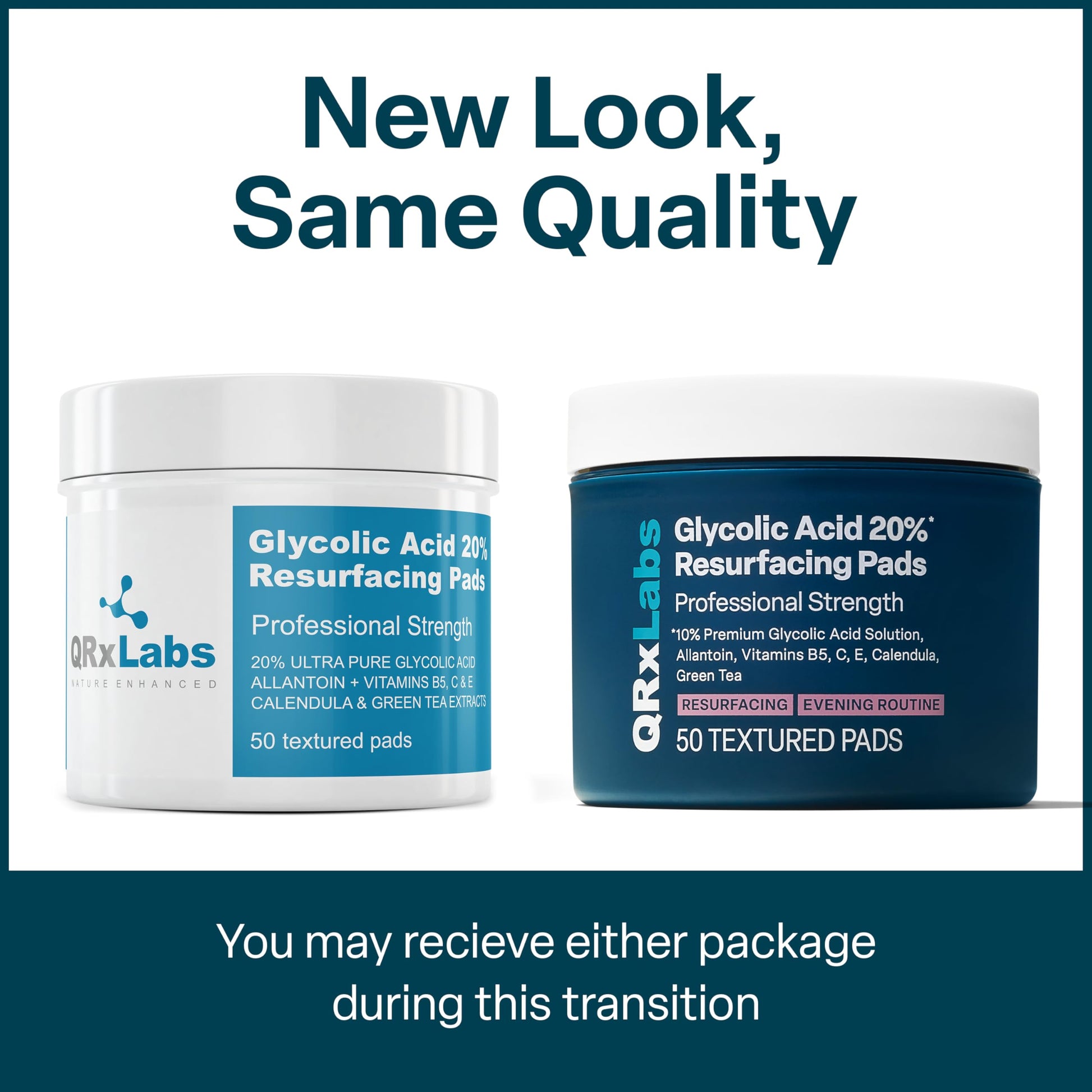 Glycolic Acid 20% Resurfacing Pads for Face & Body with Vitamins B5, C & E, Green Tea, Calendula, Allantoin - Exfoliates Surface Skin and Reduces Appearance of Fine Lines and Wrinkles - Peel Pads - Medaid International