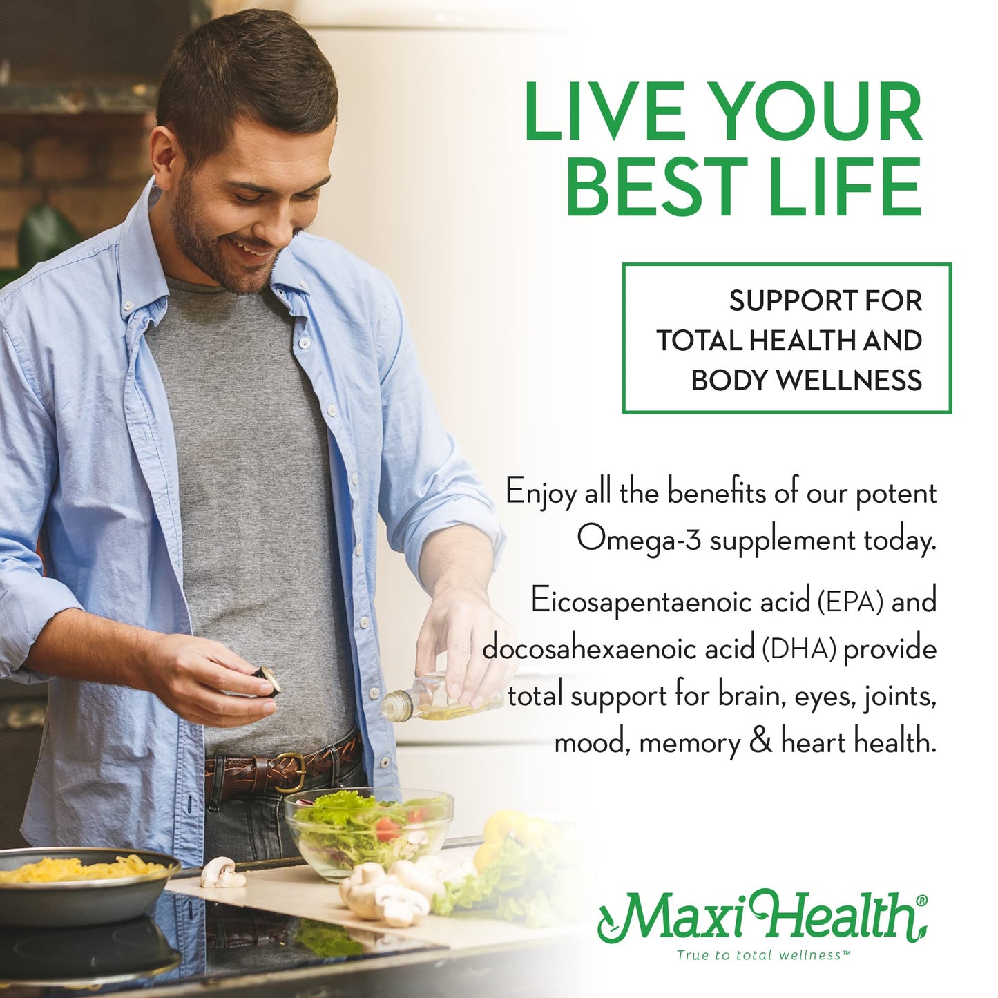 Maxi Health Omega 3 Fish Oil 2000mg – Fish Oil Omega 3 Supplements with No Fishy Aftertaste – Triple Strength EPA DHA – Kosher Omega3 Supplement to Help Support Overall Wellness (100 Softgels) - Medaid International