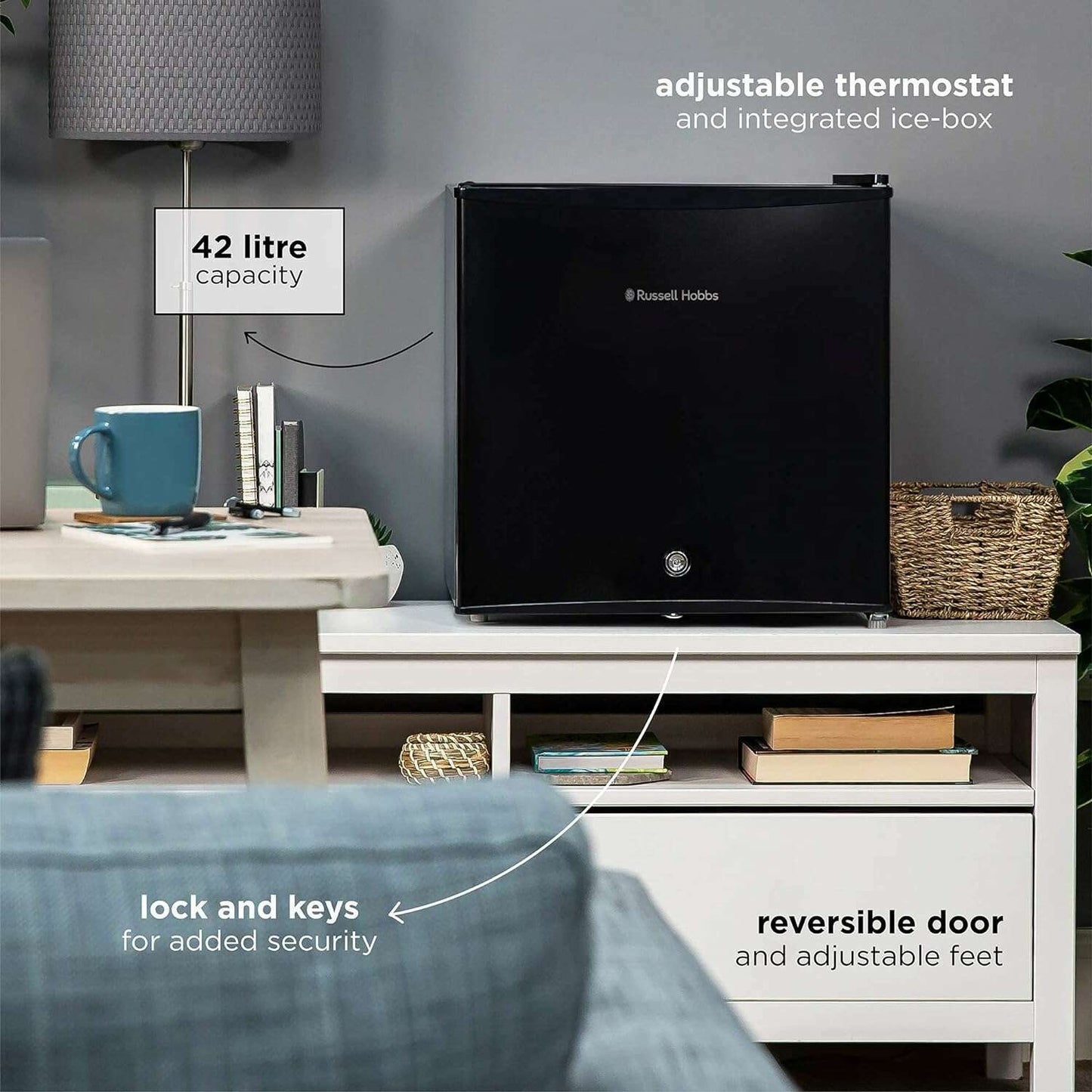 Table Top Mini Fridge in Black - Medaid International