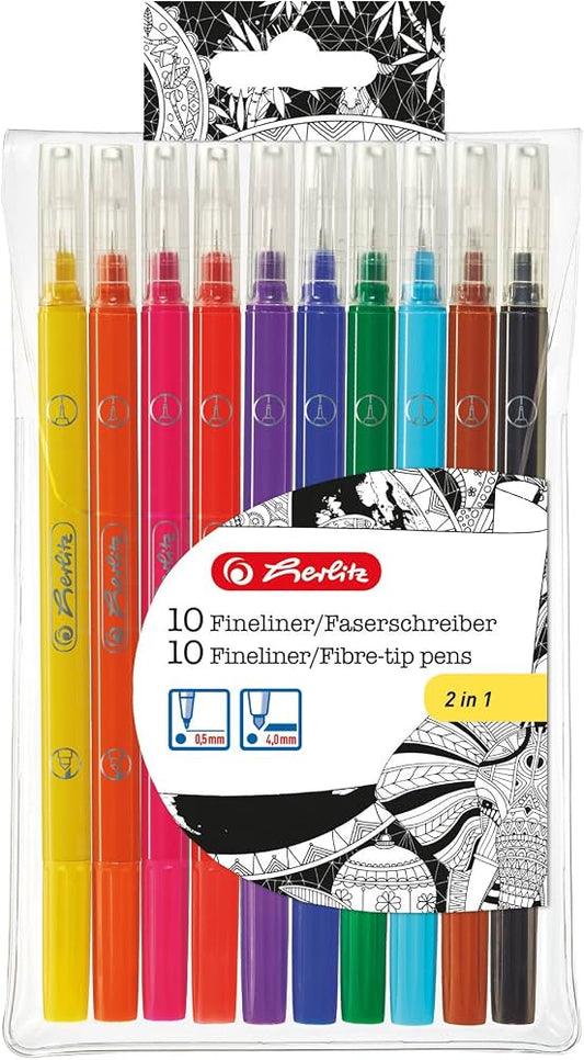 Herlitz  Set Of 10 Fine liner Fiber Pens  | Herlitz in Lebanon