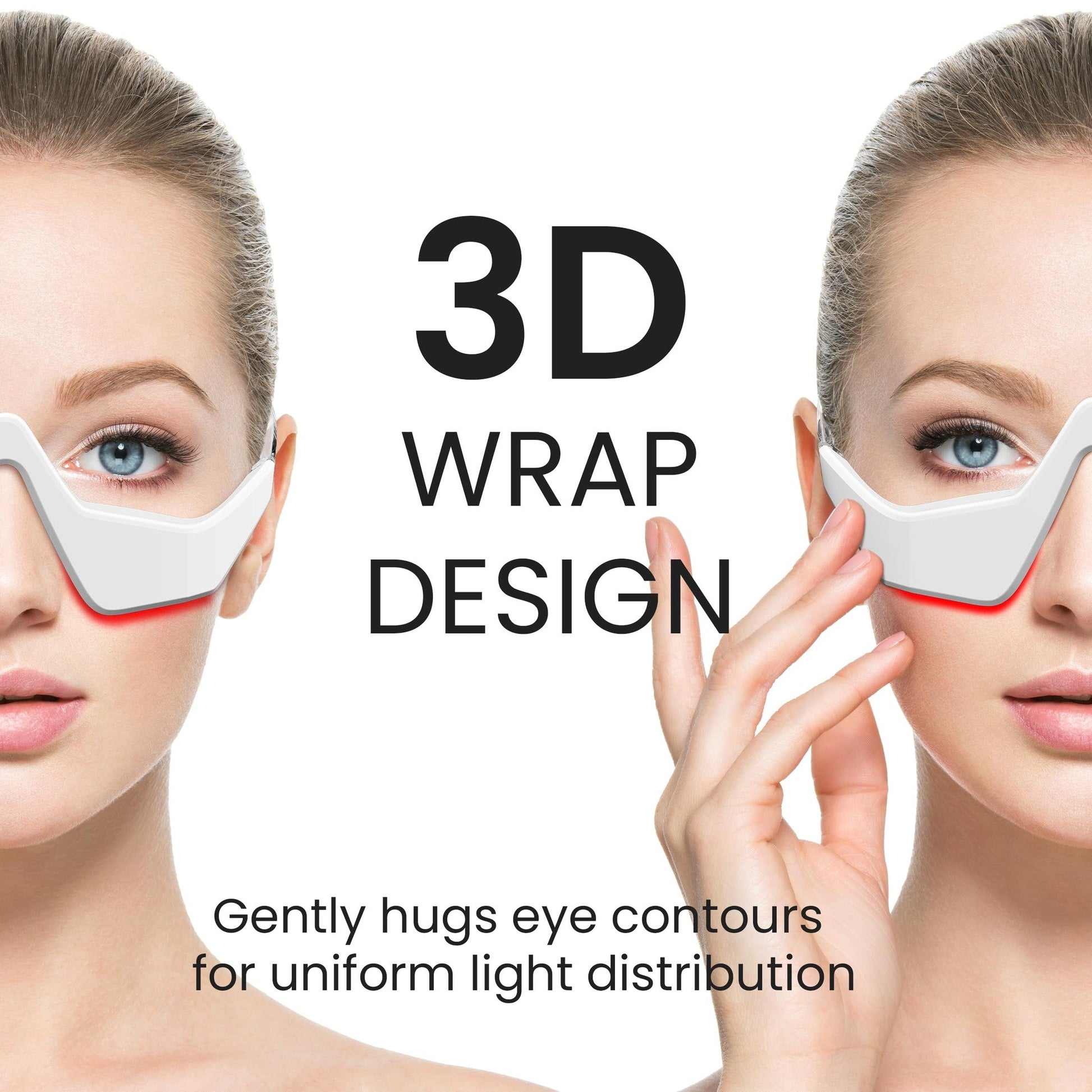 Qcccmyy Under Eye Red Light Therapy Device, Red Light Therapy Glasses for Eyes Light-Weight Eye Massager for Reducing Dark Circles and Puffiness, Smoothing Fine Lines - Medaid International
