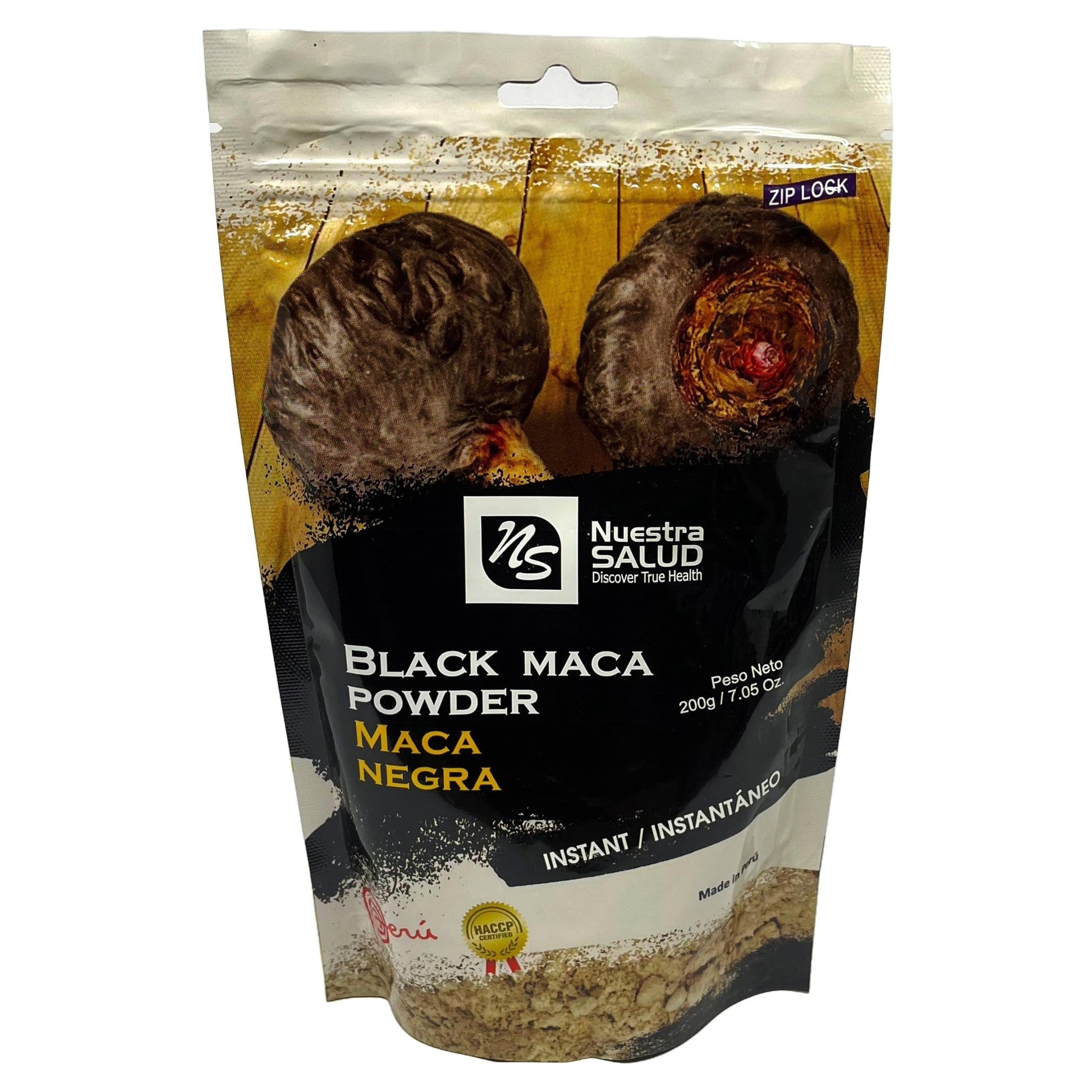 Nuestra NS Salud Black Maca Powder (200g) Unleash The Power of Peruvian Black Maca Root - Medaid International