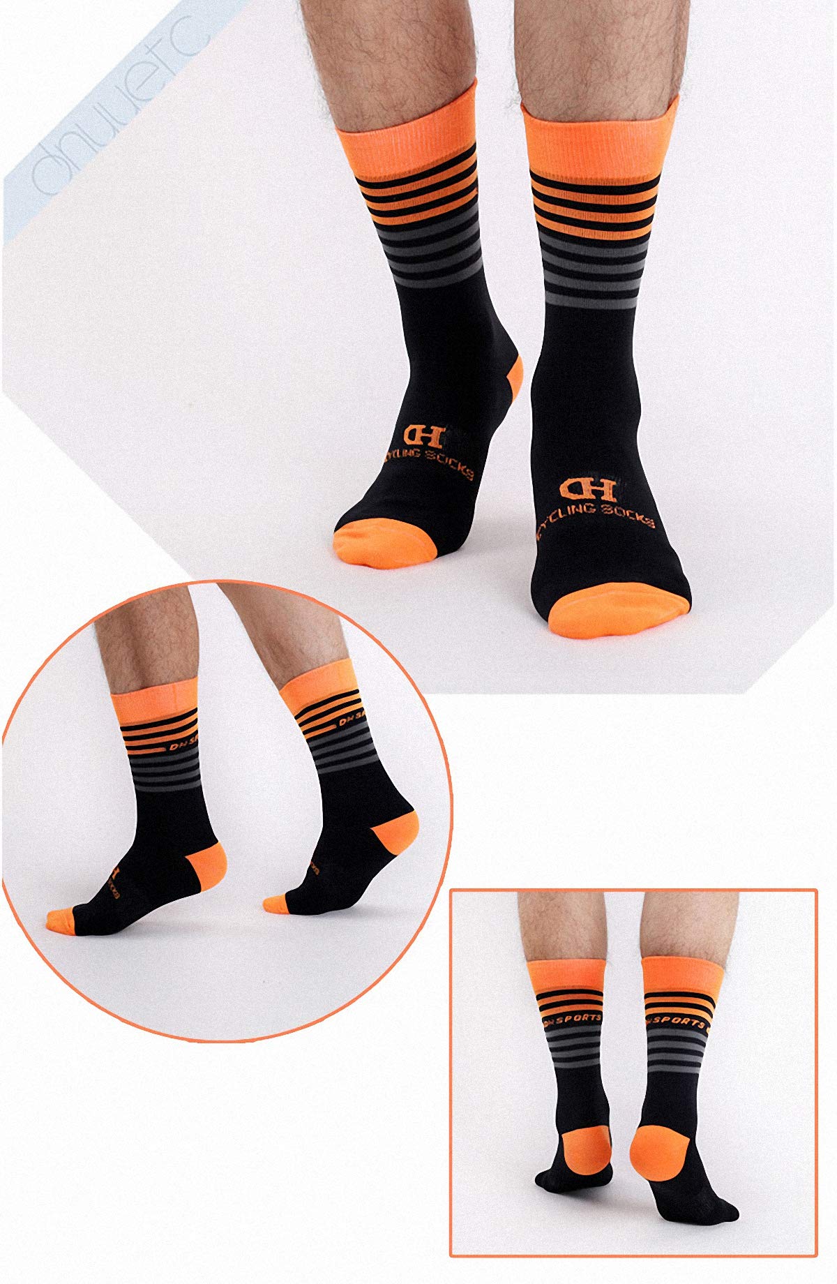 GuaziV Colorful Compression Cycling Socks for Men & Women - Perfect for Hiking, Running, Traveling, and Climbing L - Medaid International