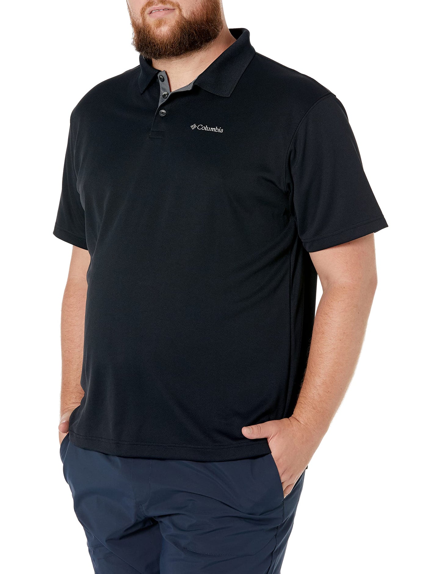 Columbia Mens Utilizer Short Sleeve Polo, Black, 5X - Medaid International