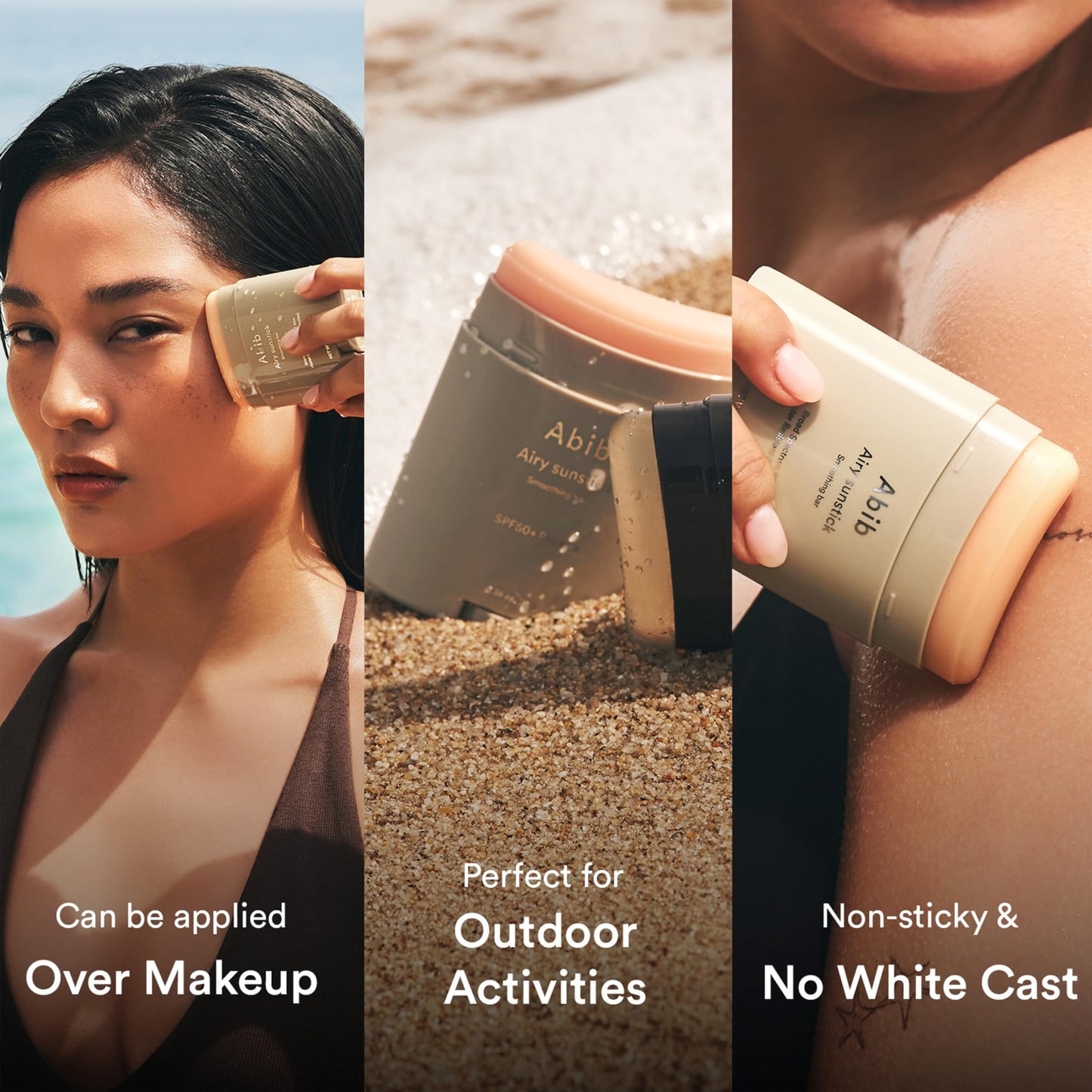 Abib Airy Sunstick Protection Bar Broad Spectrum SPF50+ 0.81 oz / 23 g (Semi-matte) | Korean Suncreen Stick Suncare Sunblock, No Whitecast, Protector Solar Barra, Water resistant - Medaid International