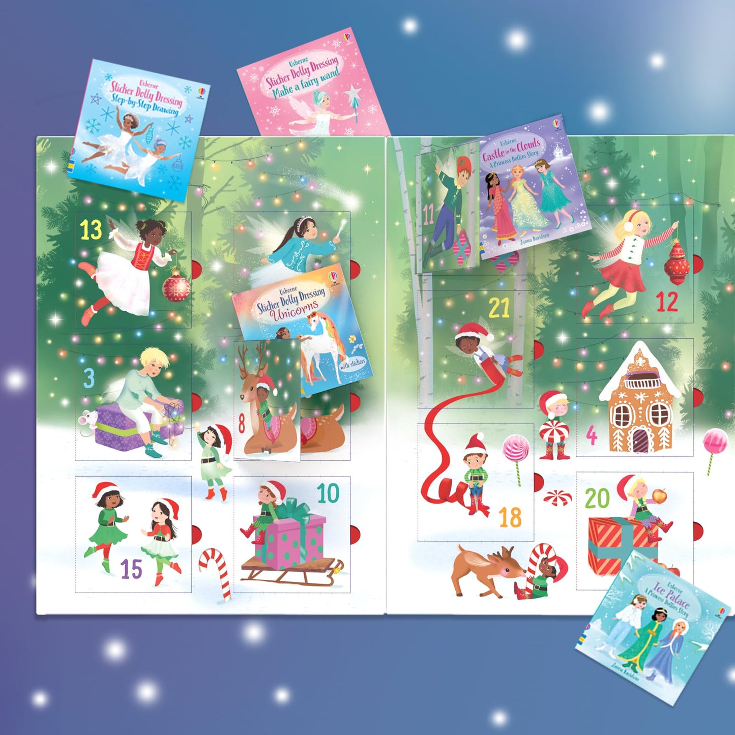 Sticker Dolly Dressing Advent Calendar: A Festive Advent Calendar Collection of Dress Up Sticker Dolls, Puzzles, and other Activity Books - Medaid International