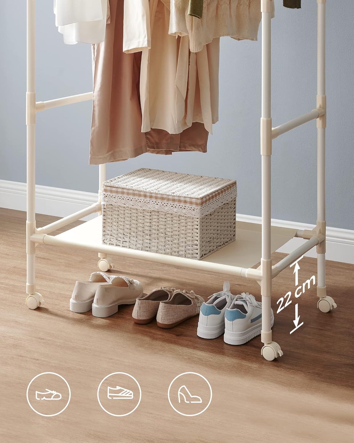 SONGMICS Metal Clothes Rack RDT101W02