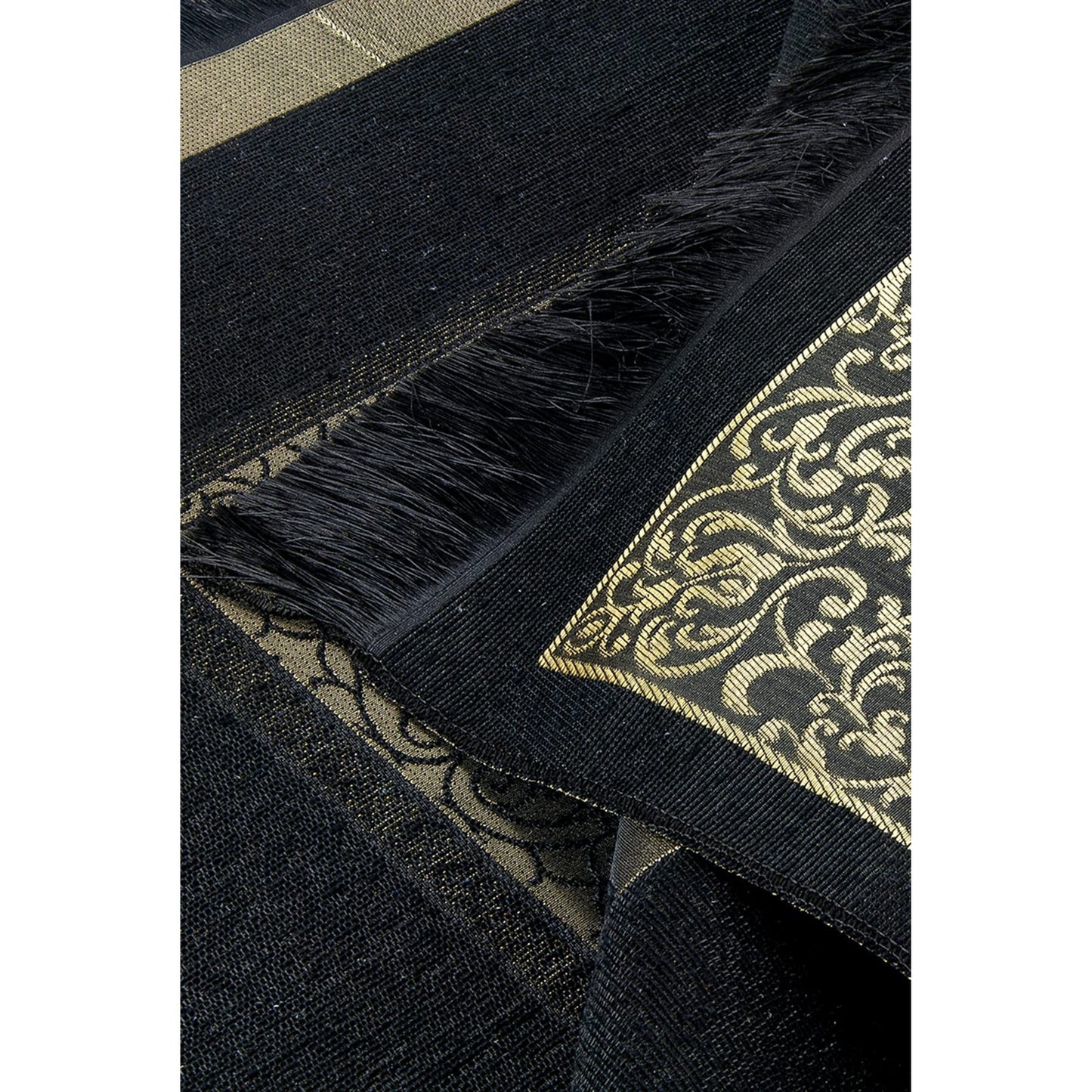 ihvan online Prayer Gift Box for Hajj and Umrah, Muslim Prayer Rug, Islamic Mat, Beads Tesbih, Yaseen Book, Miswak, Muslim Kufi Hat, Islamic Deluxe Set for Ramadan & Eid Gift, Black/Set 3 - Medaid International