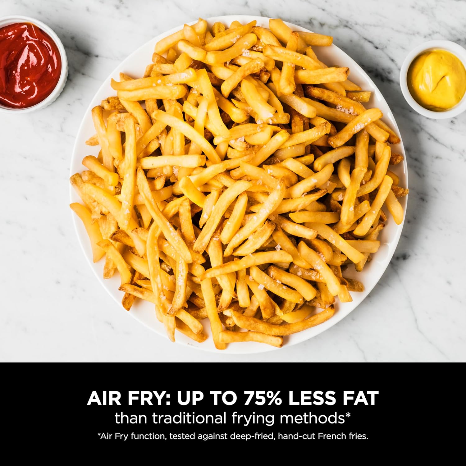 Ninja Foodi FlexDrawer Air Fryer, Dual Zone with Removable Divider, Large 10.4L Drawer, 7-in-1, Air-Fryer Uses No Oil, Air Fry, Roast, Bake, Max Crisp, Non-Stick Dishwasher Safe Parts, Black AF500ME - Medaid International
