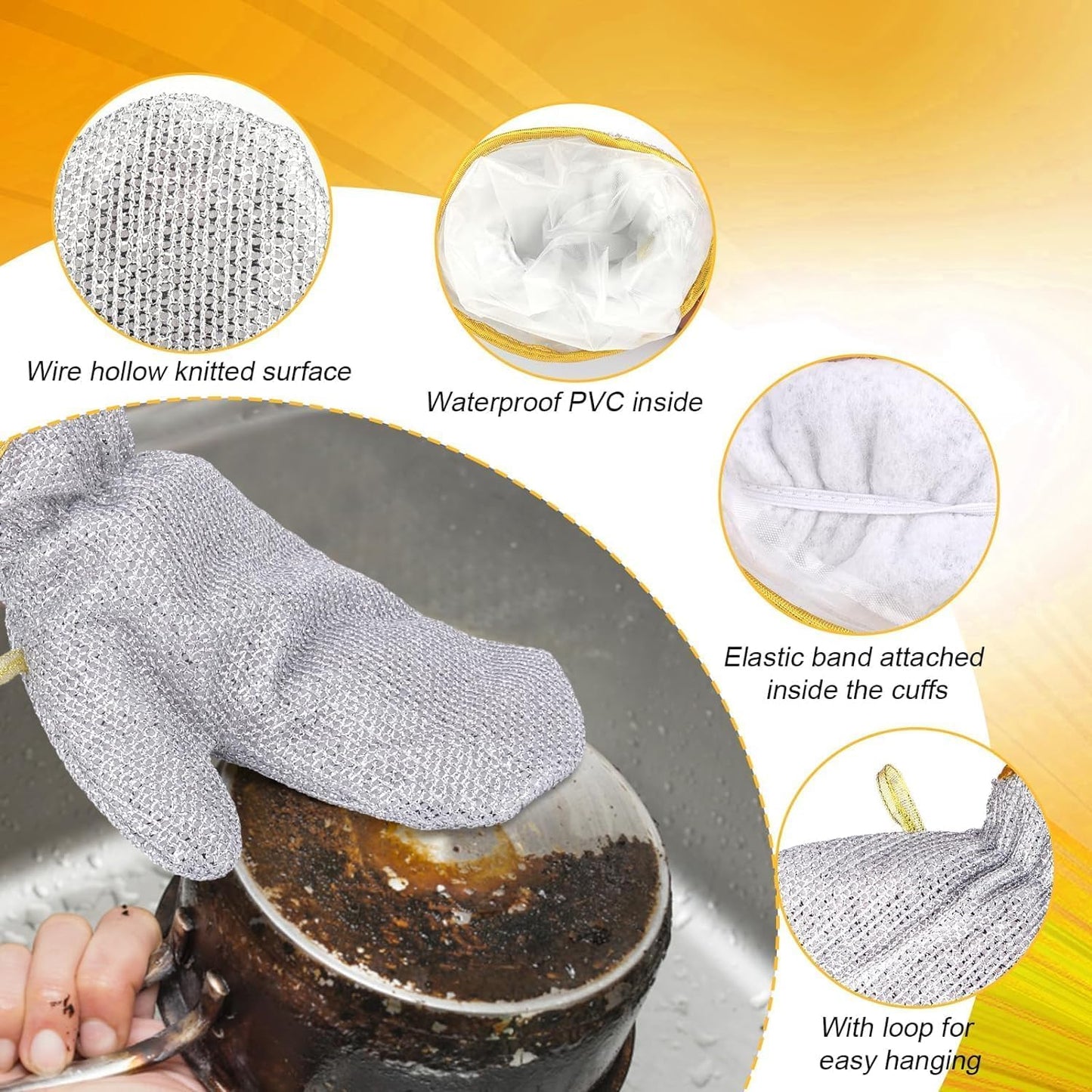 Multi Functional Wire Cleaning Gloves (pair)