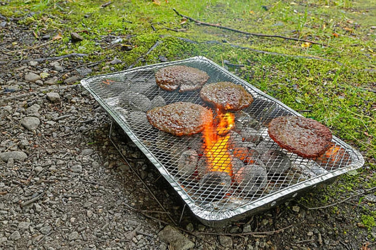 RESCH Portable Charcoal Disposable Grill with Charcoal & Grate