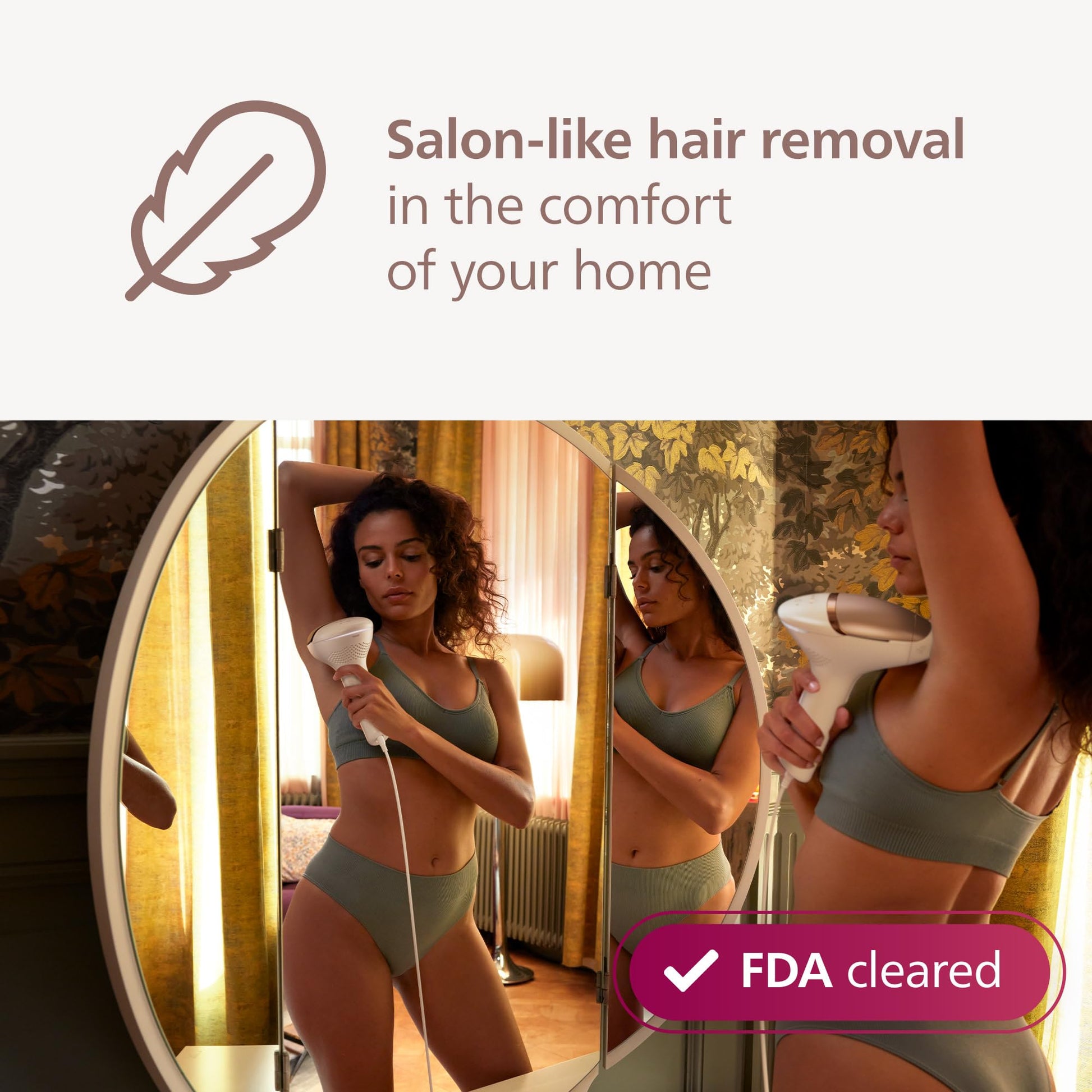 Philips Lumea 8000 Series IPL Hair Removal Device - Permanent Visible Hair Reduction Done at Home, SenseIQ Technology, 2 Attachments for Body & Face, for Women & Men, BRI932/03 - Medaid International