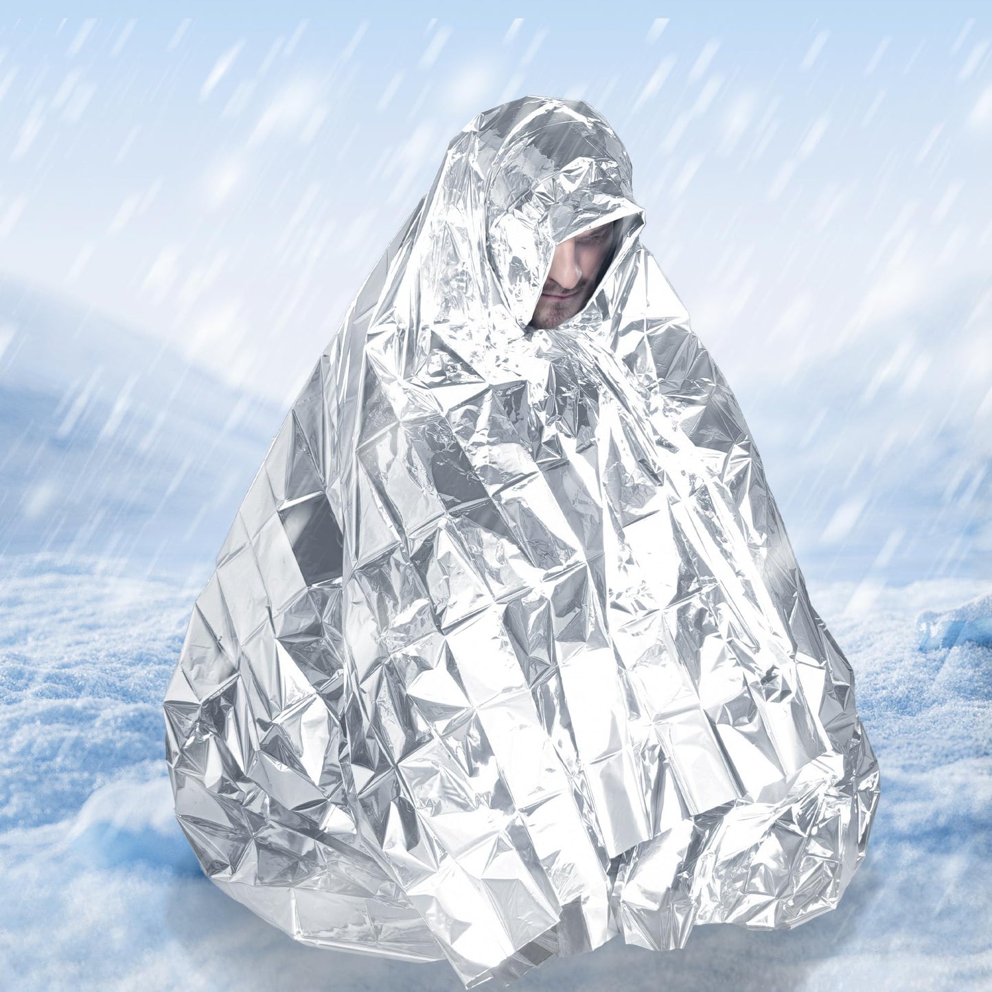 Emergency Mylar Thermal Blankets,Space Blanket Survival kit Camping Blanket, Perfect for Outdoors, Hiking, Survival, Bug Out Bag,Marathons or First Aid