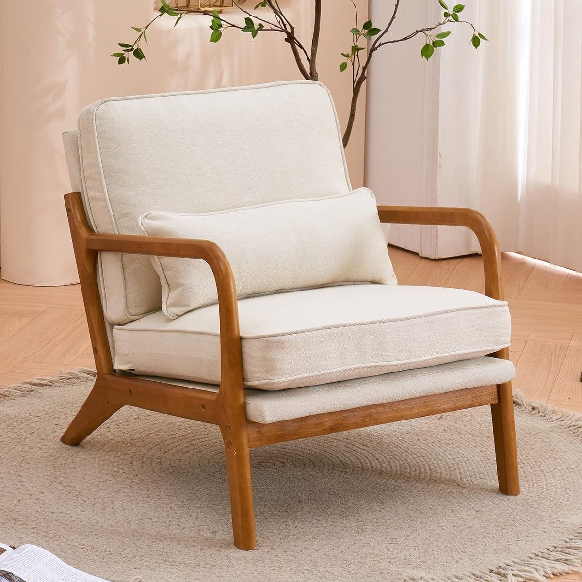 Linen-Blend Armchair