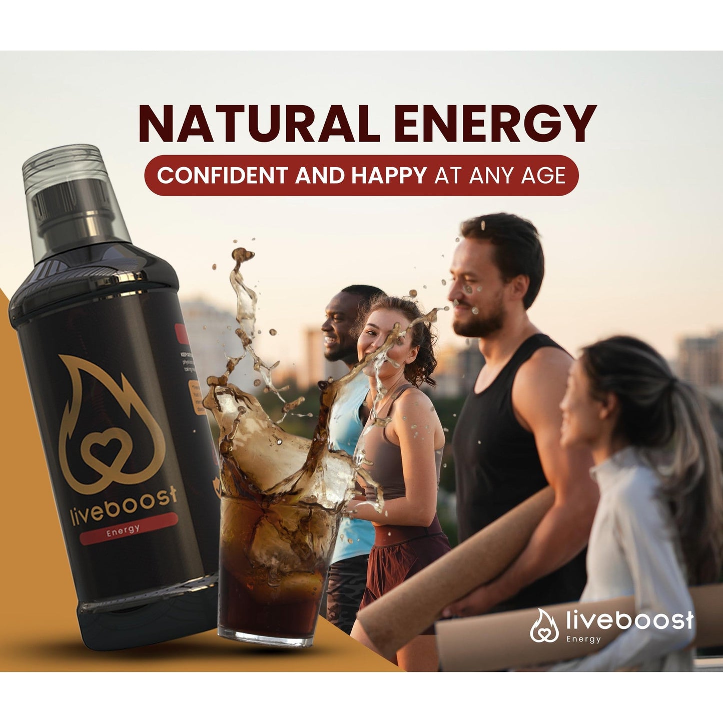 LIVEBOOST - Fast Acting for Men and Woman - Female & Male Supplement, Natural Ingredients, Supports Energy and Circulation, Enhances Wellsness - 480ml - Medaid International