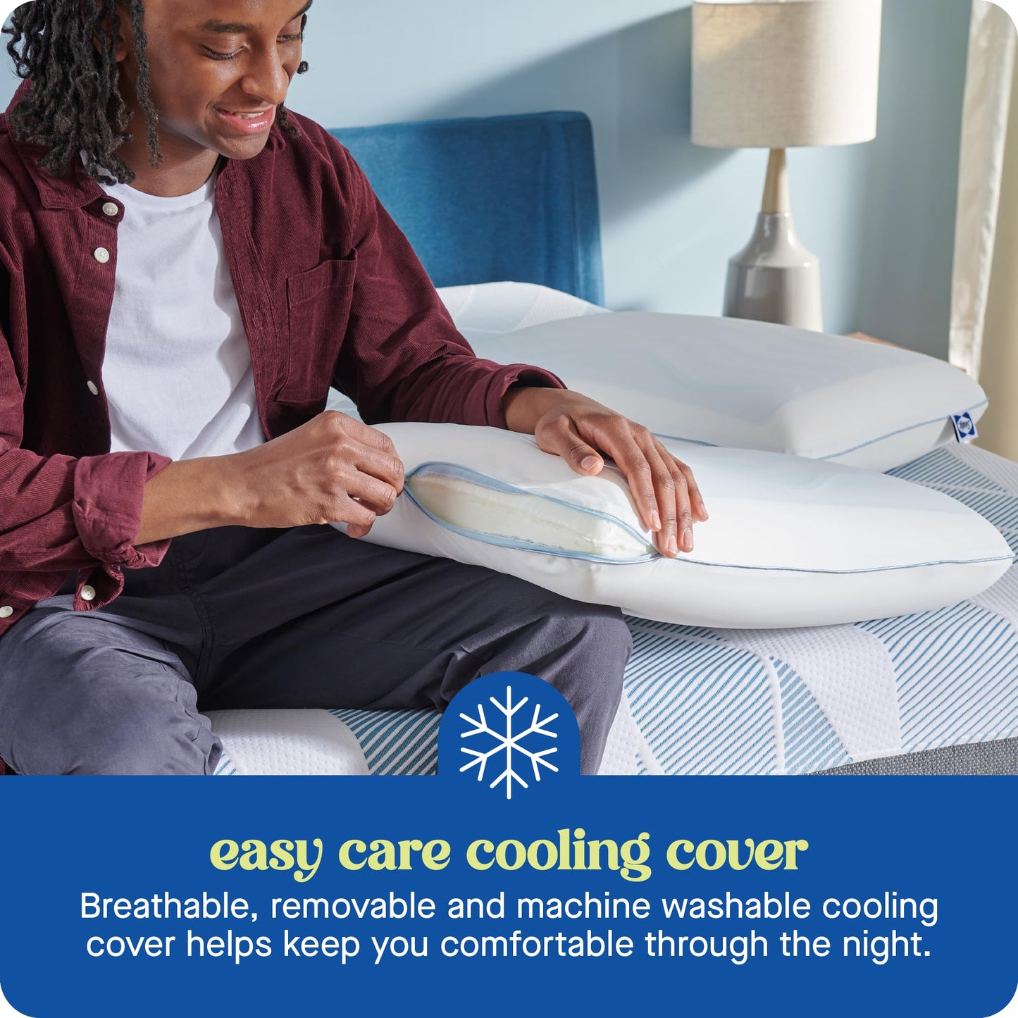 SEALY Dreamlife Memory Foam, Standard Pillow, White - Medaid International