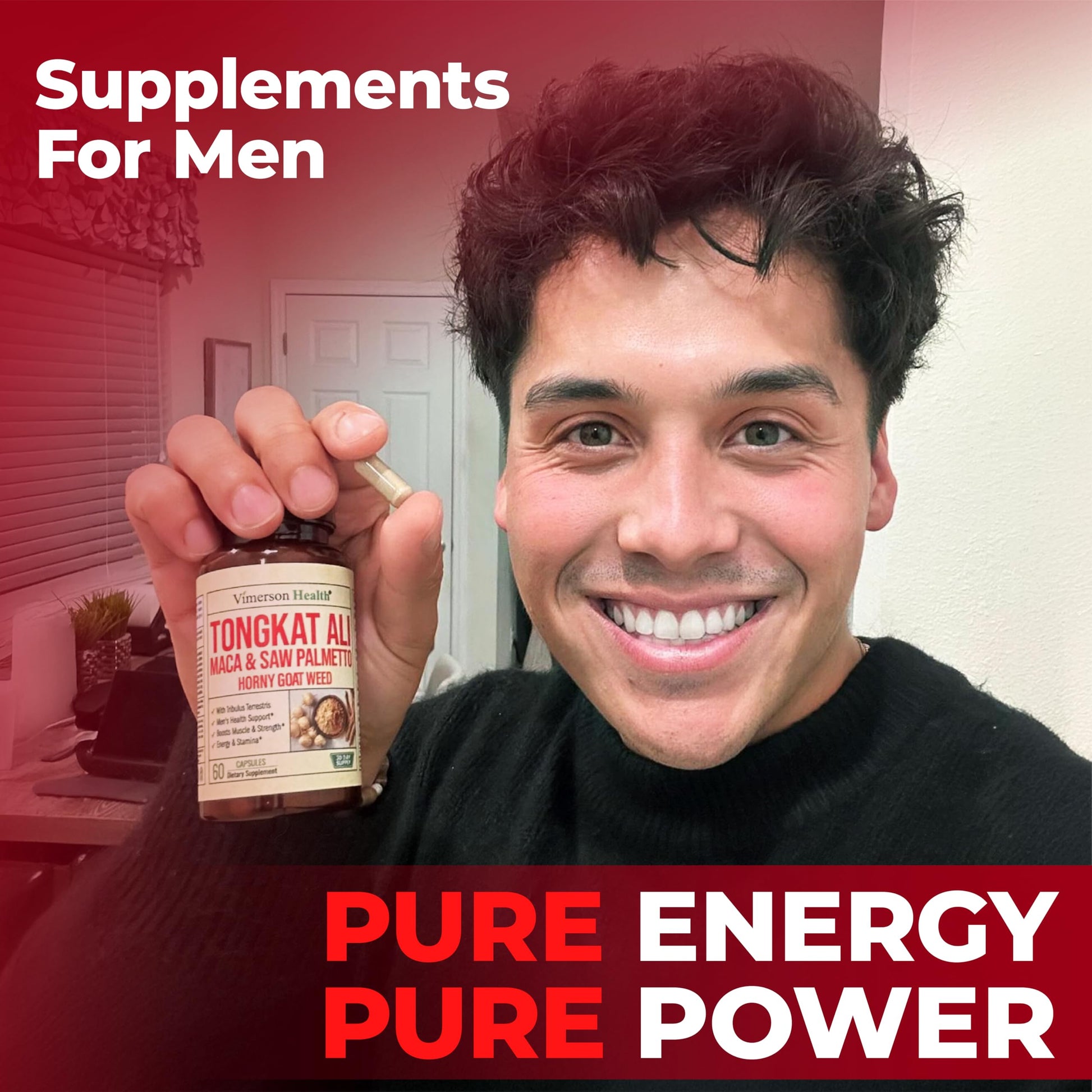 HornyGoatWeed for Men (1000mg per Serving) – Male Enhancing Supplement w/ Maca Root, Tongkat Ali, Saw Palmetto, Panax Ginseng, Tribulus Terrestris & L-Arginine for Energy, Drive & Strength - Medaid International