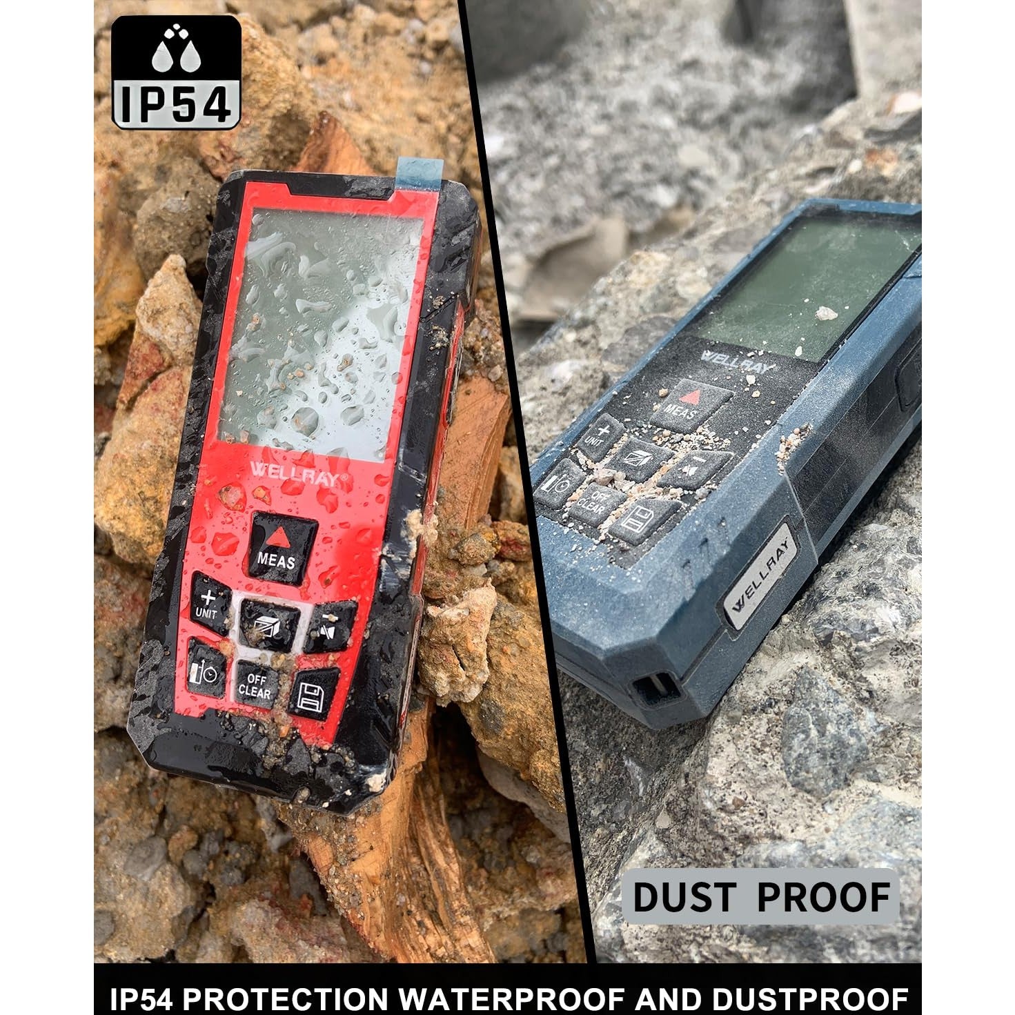 WELLRAY 500Ft Laser Measuring Tool Distance Laser Measurement Tool Square Footage Engineer 150M Digital Tape Measure with Laser Metro Construction Meters Device Electronic Horizontal Calibration - Medaid International