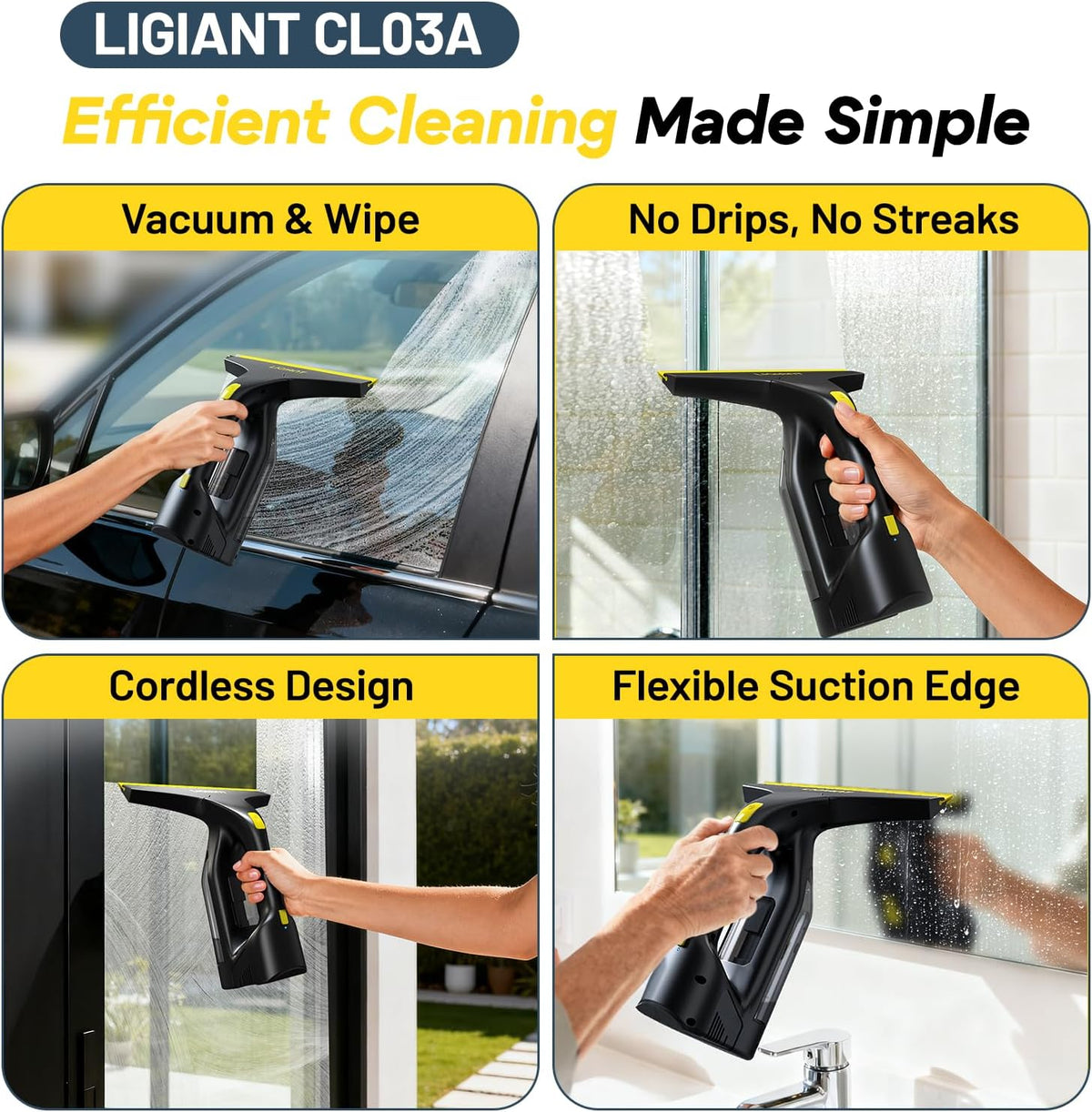 LIGIANT Window Vacuum Cleaner