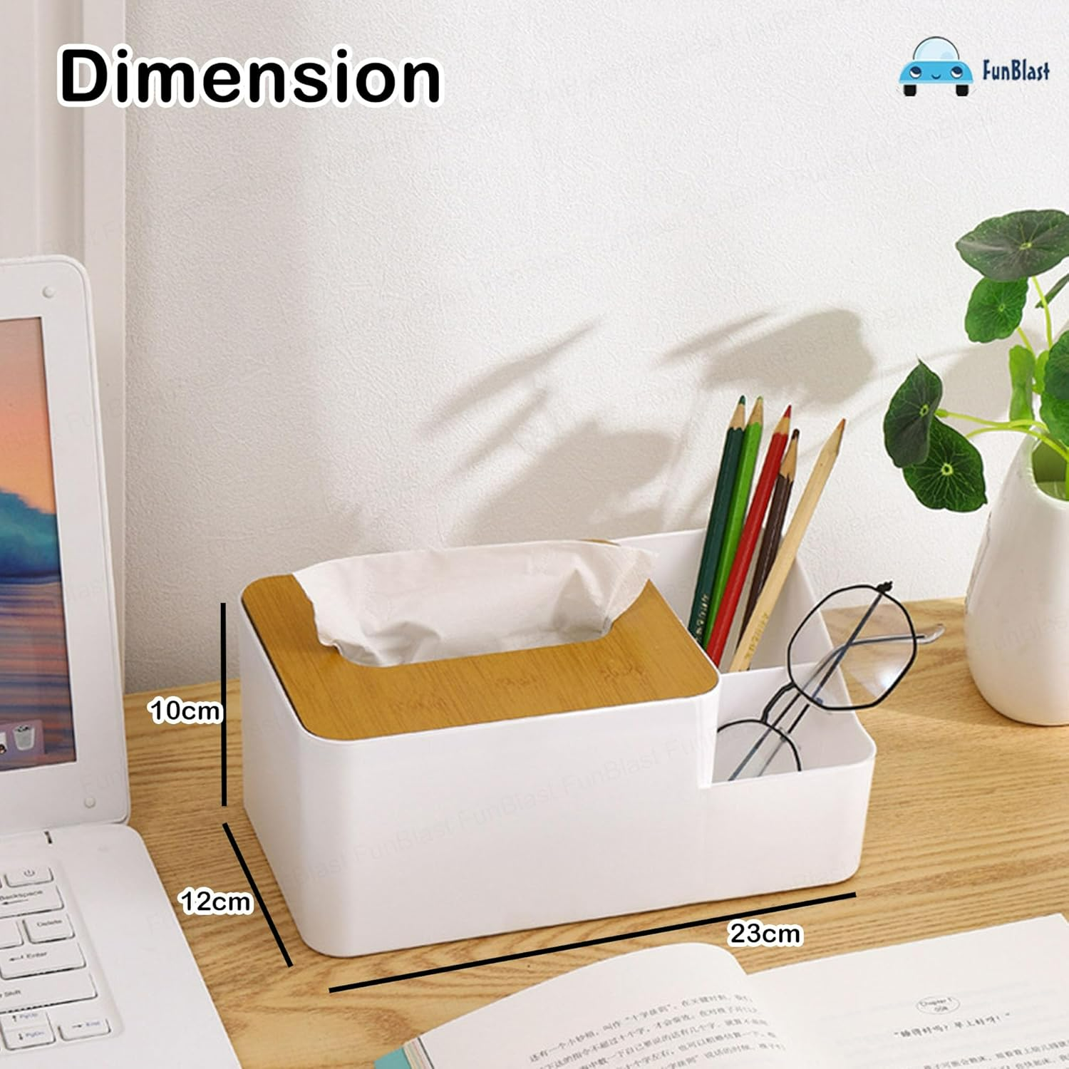 White Tissue Box – Multi-Function Plastic Napkin Holder & Organiser - Medaid International